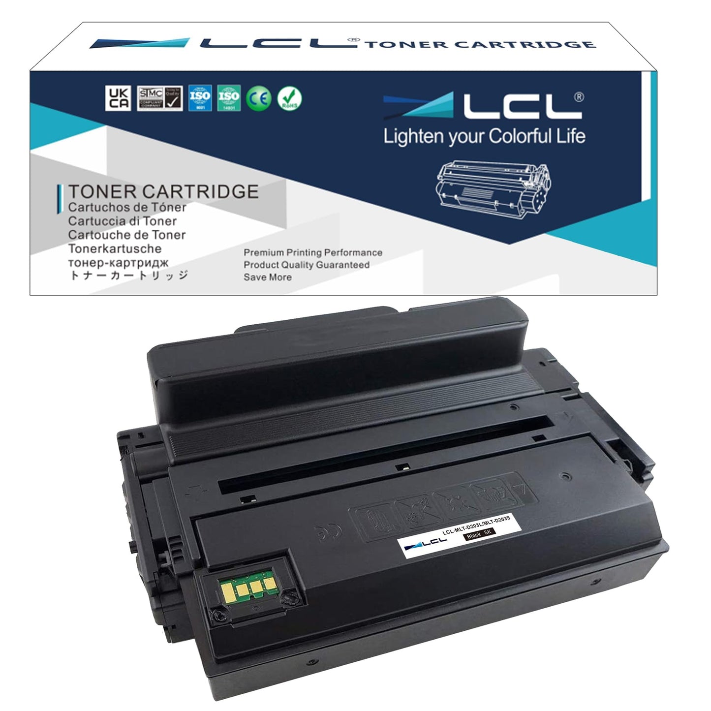 LCL Compatible Toner Cartridge for Samsung MLT-D203L MLT-D203S 5000 Pages (1-Pack,Black) for Samsung ProXpress SL-M3320 M3320ND M3370 M3370FD M3370FW M3820 M3820ND M3820D M3820DW M3870 M3870FD M3870FW
