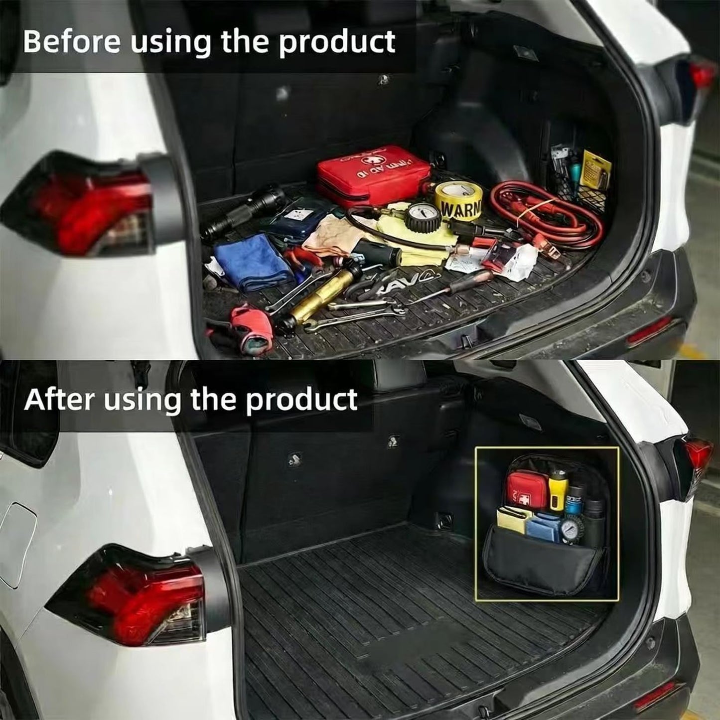 BLWANDE Trunk Upgrade, Trunk Organizer Pocket Bag, Trunk Cubby Storage bag,Cargo side pocket For Toyota Rav4 2026+ Black, 1 pc