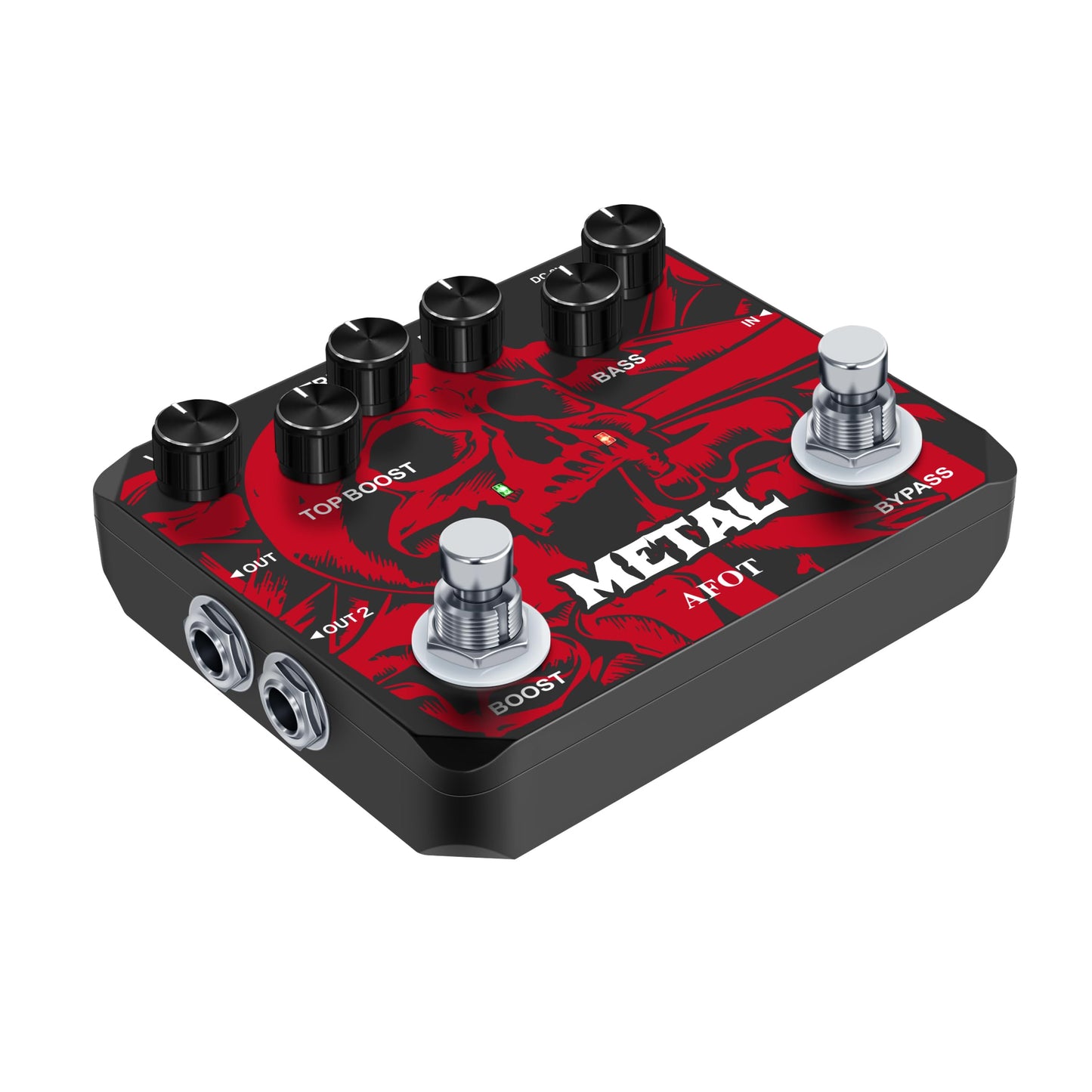 AFOT Heavy Metal Guitar Distortion Pedal Creates Metal Rock Punk Sound Muff Top Boost Distortion Pedal Black Metal Distortion