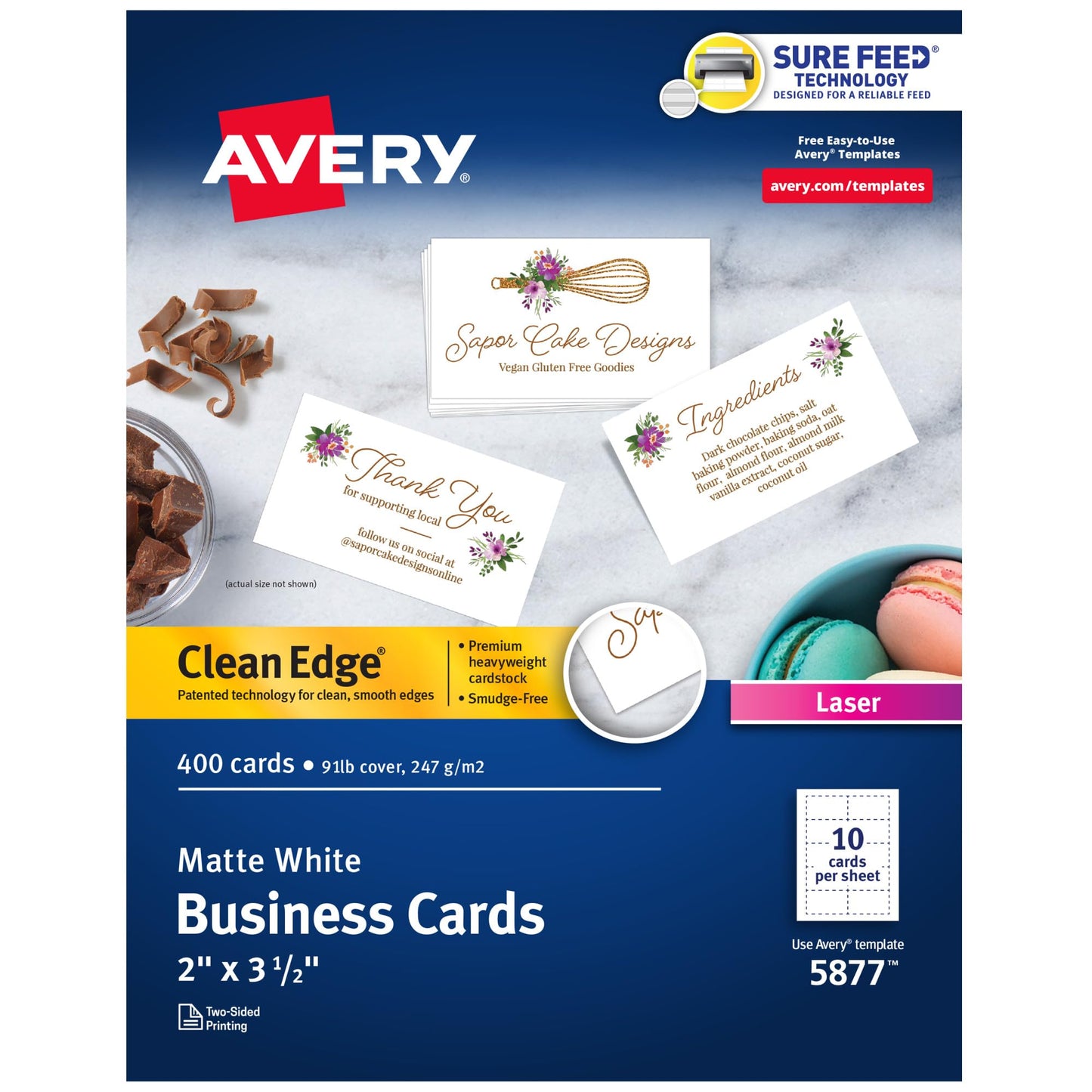 Two-Side Printable Premium Clean Edge Business Cards