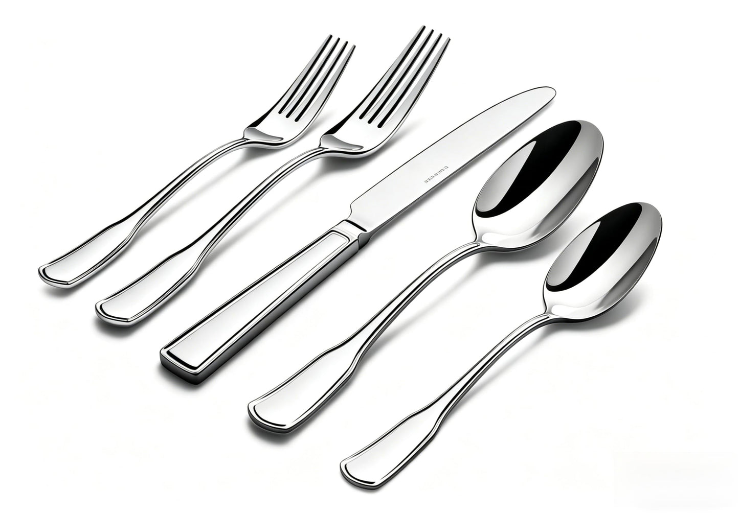 KINGSTONE 40-Piece Silverware Set, 18/10 Stainless Steel Flatware Set for 8, Tableware Cutlery Set, Utensil Sets for Home Restaurant, Mirror Finish, Dishwasher Safe