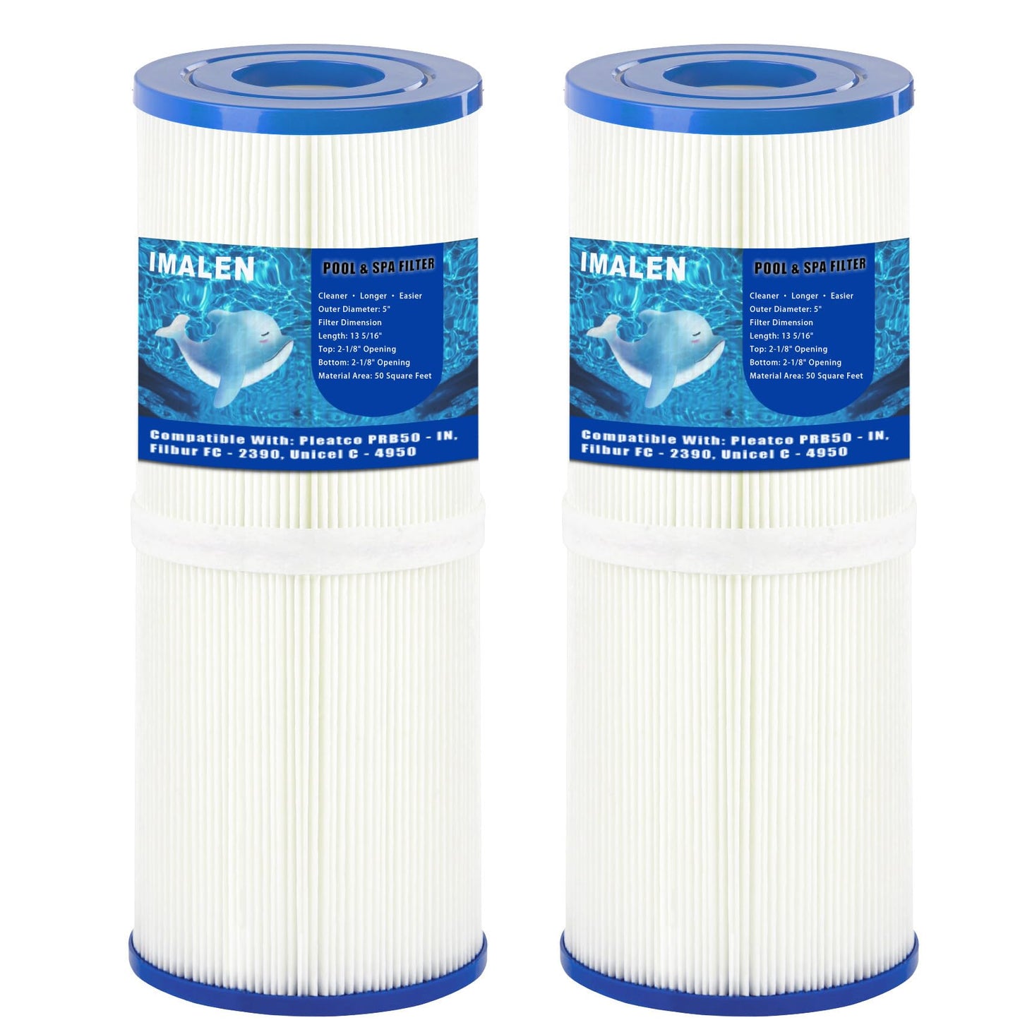 IMALEN Spa Filter Compatible with PRB50-IN Hot Tub Filter, C-4950, FC-2390, Guardian 413-212-02, J200 Series Filter, 03FIL1600, 373045, 2 Pack