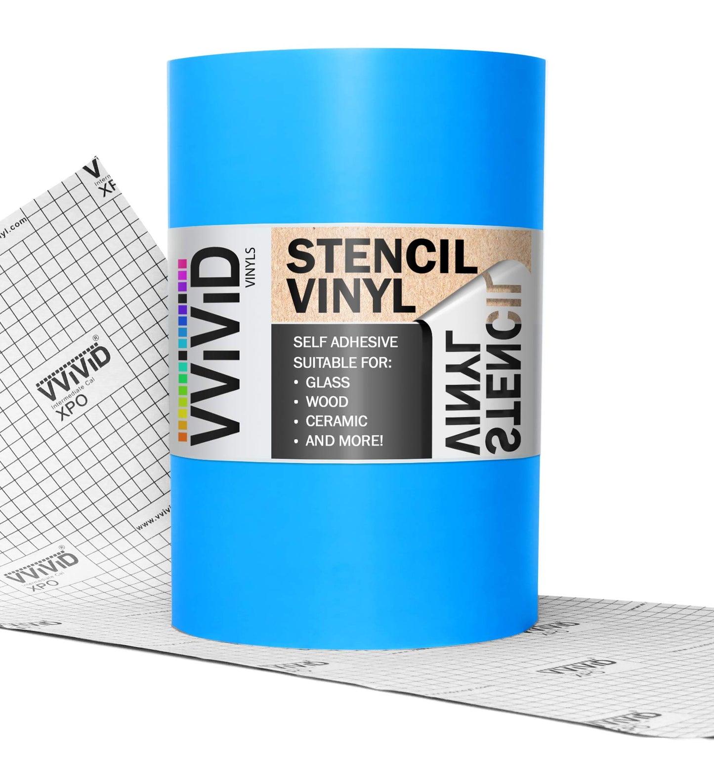 VViViD Blue Stencil Vinyl Masking Film with Anti-Bleed Technology (24" x 150')