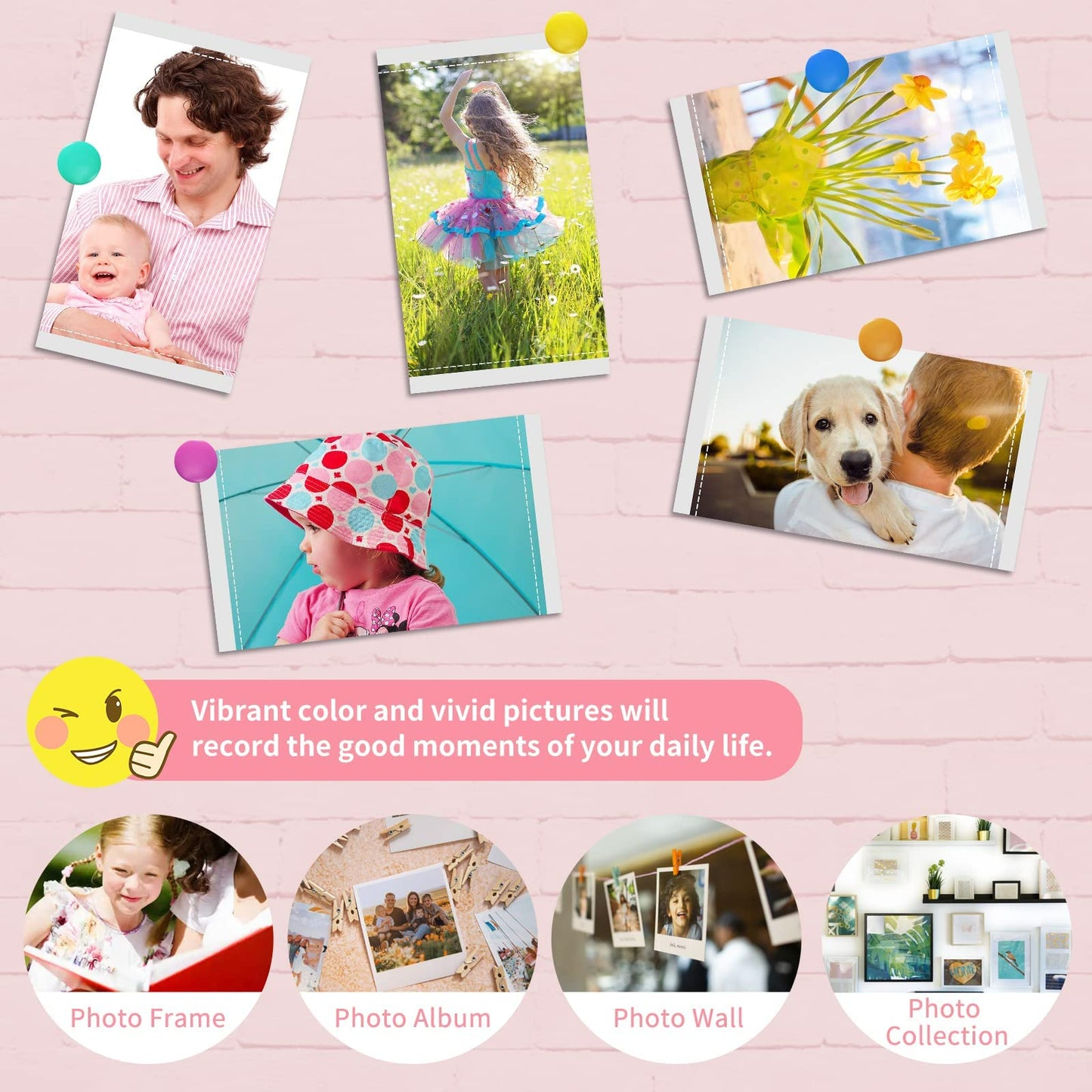 Compatible Canon Selphy CP1300 CP1500 Paper and Ink, KP-108IN 3 Color Ink Cartridges and 108 Sheets 4" x 6" Photo Paper for Canon Selphy Cp1000 CP1200 CP900 CP910 CP800 CP760 Photo Printer