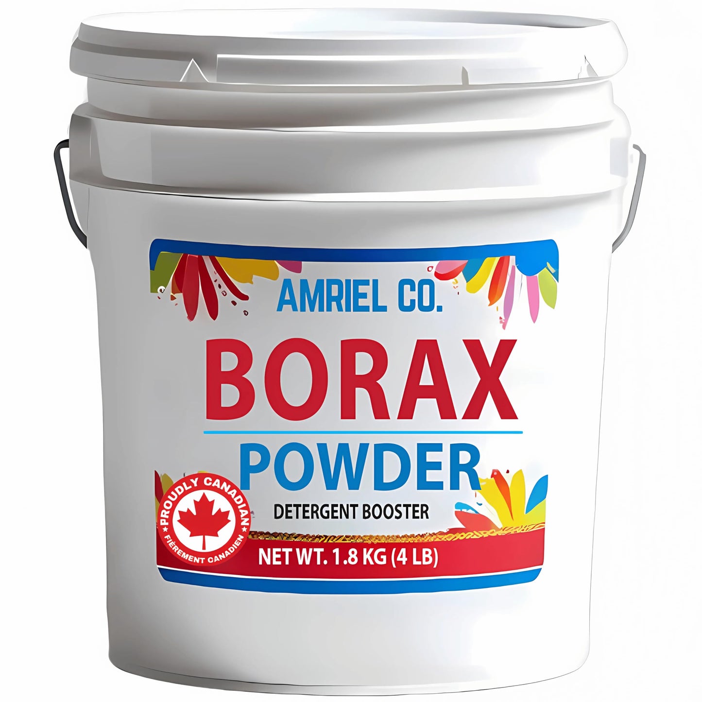 Borax Powder (4 lb) | Pure Form Laundry Detergent Booster & Household Cleaner| Product of Canada| Used as Preservatives and Emulsifier in DIY Cosmetic Products| Amriel Co.