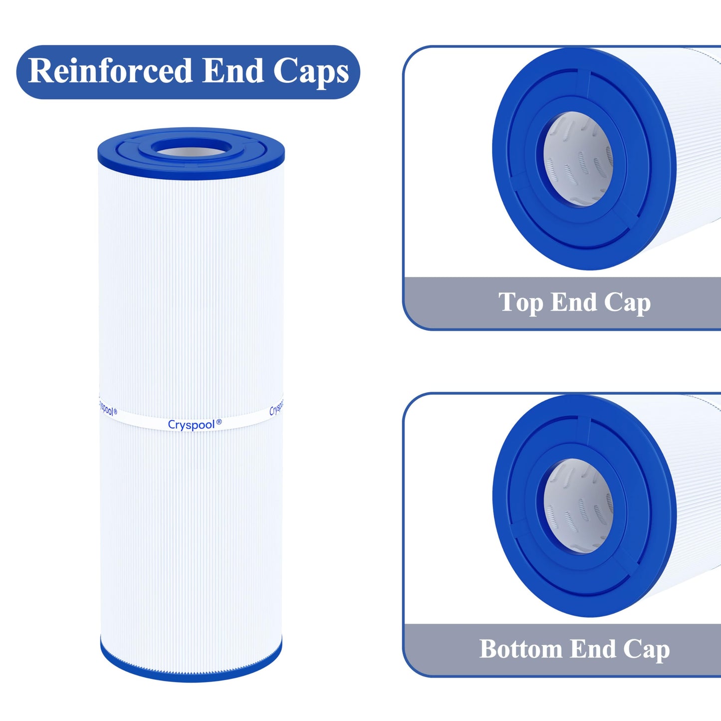 Cryspool® 05007 Filter Compatible with C-5374, PLBS75, R173600, 303433, 107092, 817-0015, S2/G2 Spa 75 Square Foot, FC-2971, 75 Sq. Ft Spa Filter Cartridge, 2 Pack