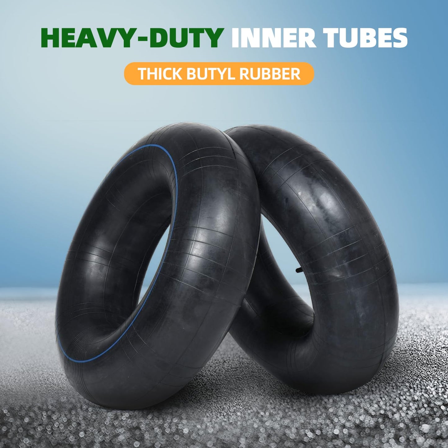 (2 Pack) AR-PRO 20x8.00-8" to 20x10.00-8" Replacement Inner Tubes - Universal Fit Inner Tubes with TR4 Straight Valve Stem Compatible with Lawn Mowers, Tractors, Golf Carts, and Garden Trailers