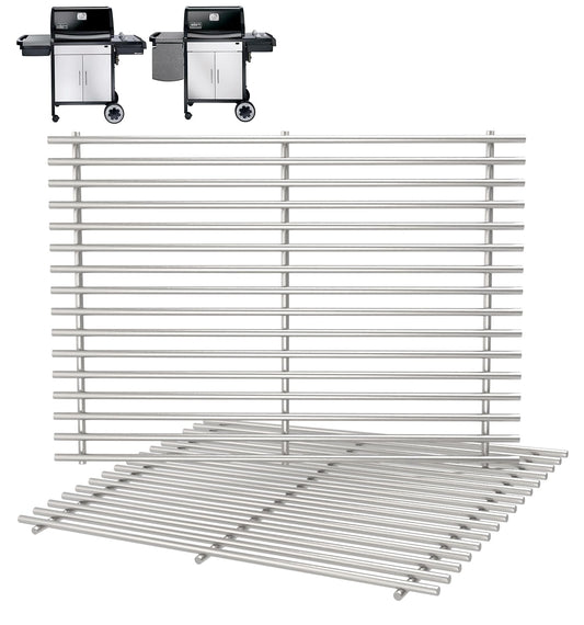 15" x 11 1/4" Grill Grates for Weber Spirit 200, E210, Genesis Silver A, Spirit 500 Grills with Side Control, for Weber 65904, 7521, 7522, 7523, Heavy Duty Stainless Steel, 2PCS