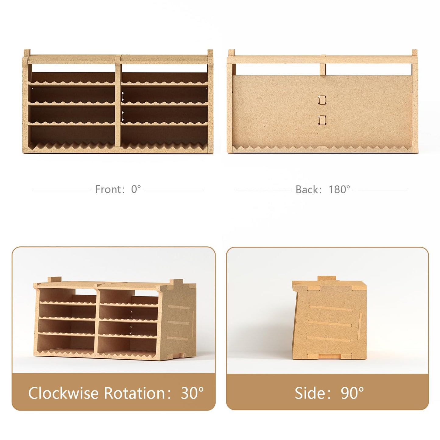 Bucasso Model Kit Tool Storage Rack, Making Organizer with MDF Material, Brush/Tweezers Storage, Craft Supplies Brush/Tool Holder for Tamiya and Gundam Tools, GK4