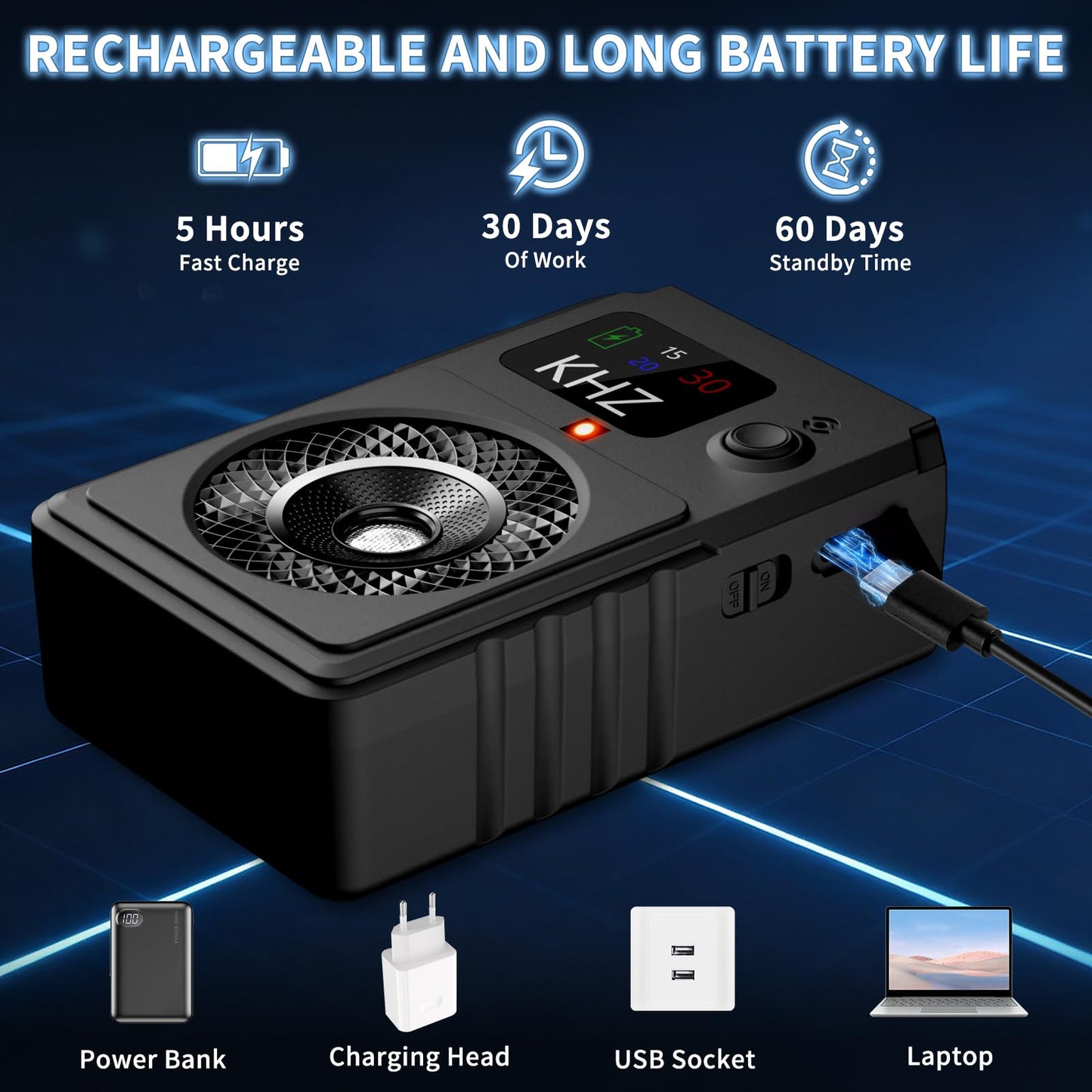 2025 Upgraded Anti Barking Device for Dogs with Display – 3 Modes Bark Deterrent up to 50FT - Rechargeable Bark Control Tool for Indoor Outdoor Training - Safe No Bark Device for Small & Large Dogs