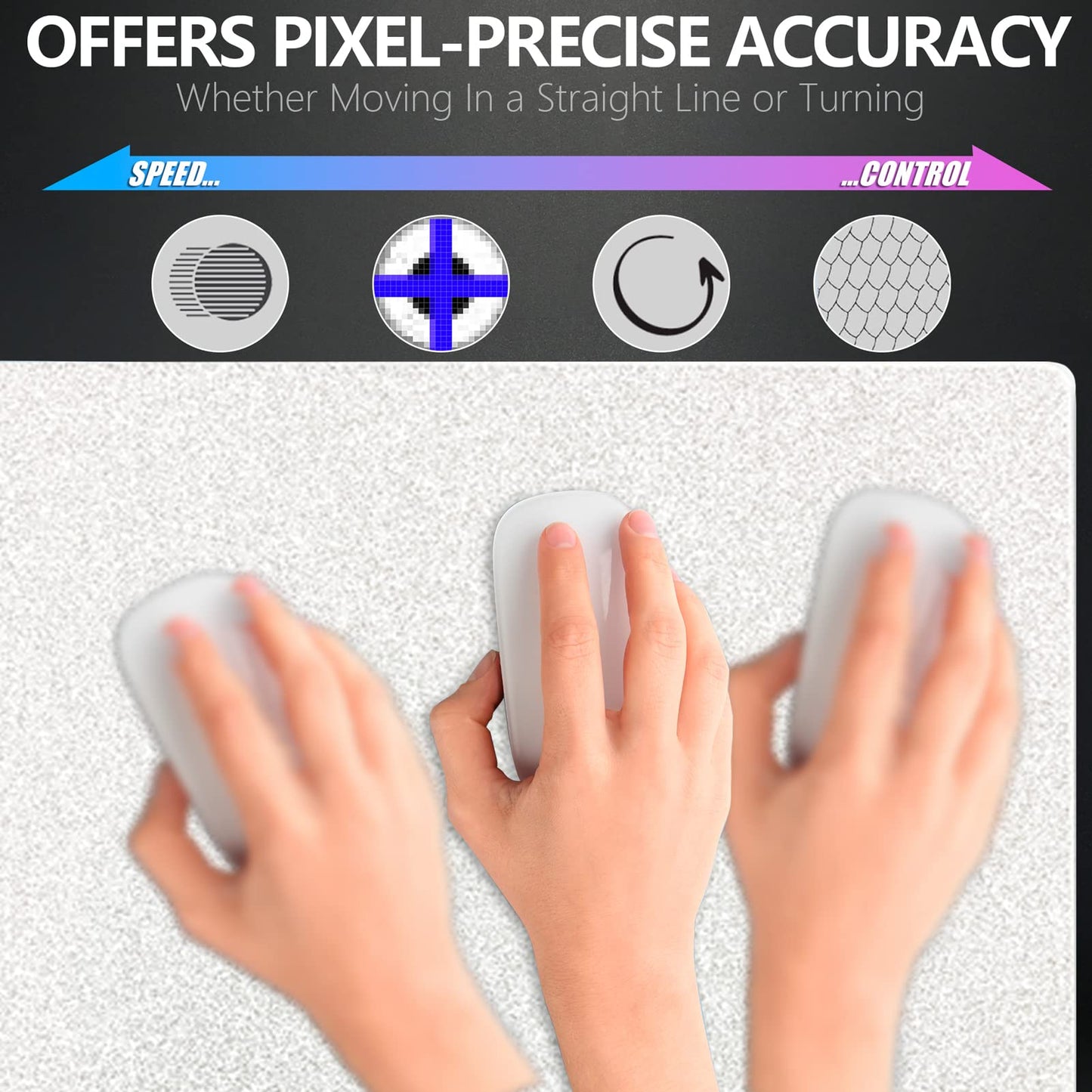 X-Raypad Aqua Control 2 Gaming Mouse Pad, Ultra-High Precision Mouse Pad with Perfect Speed and Control Capability, Consistent X and Y Glide, Designed for Fps Players with Low DPI Requirements