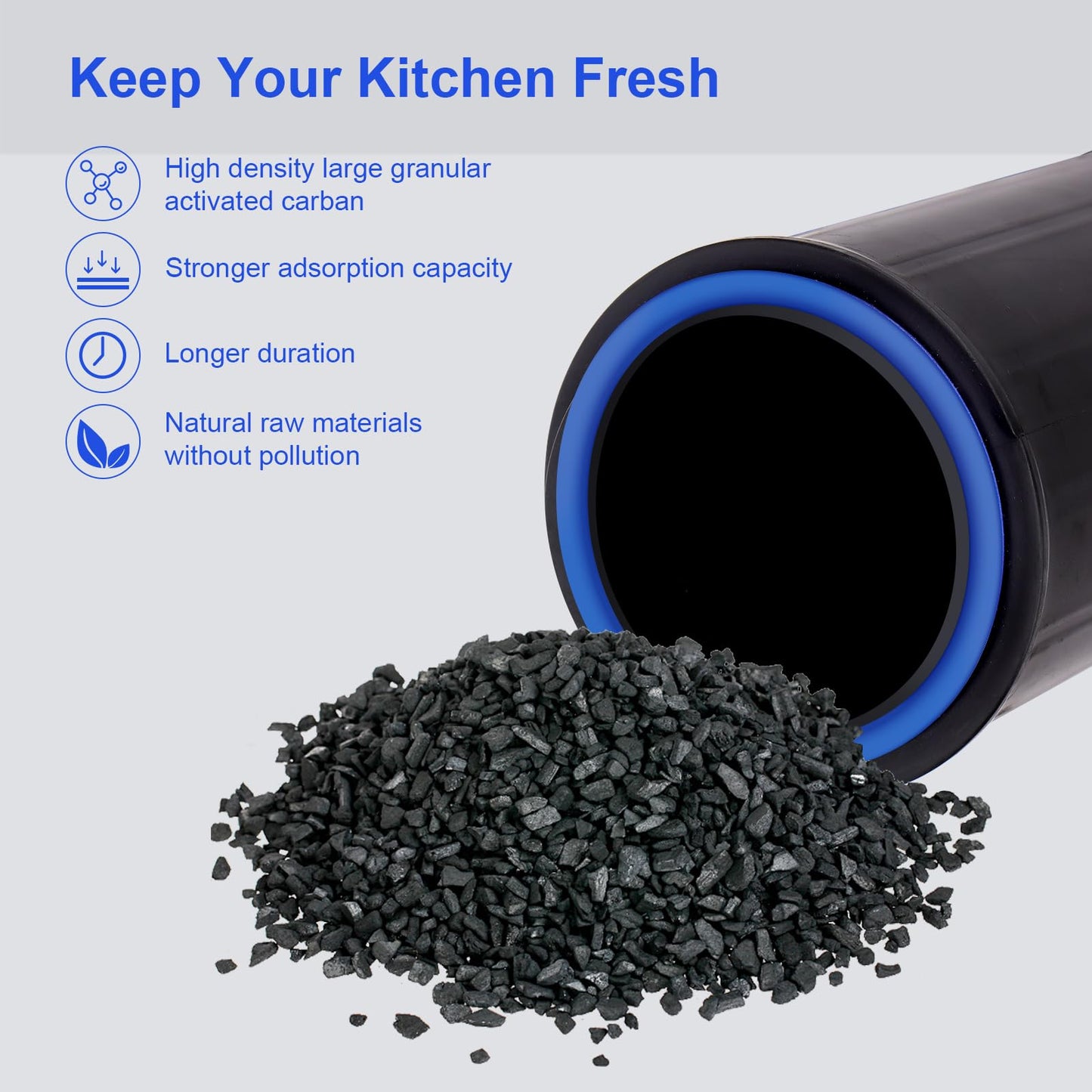 FC-50 Replacement Filters Compatible with Vitamix FoodCycler FC-50 and and FC-30 models - Activated carbon filters, 4 pack