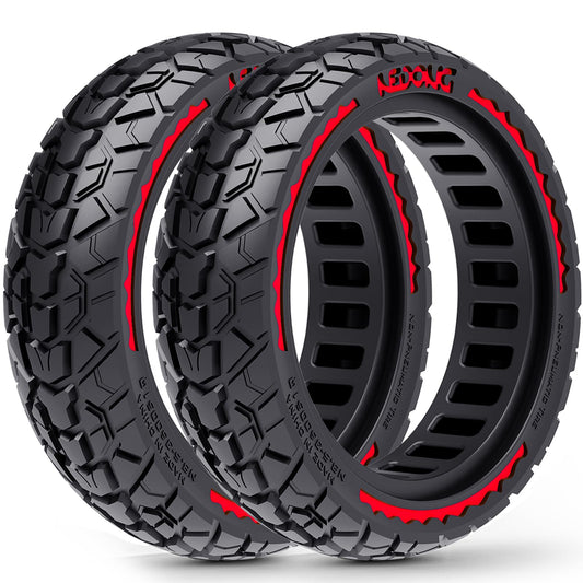 BABEJIA 2 Pack 10x2.50 Scooter Tires Tubeless, Upgrade Your Scooter with 60/70-6.5 Off-Road Airless TIres, 10x2.5-6.5 Replacement Tyres for Segway Max G2/G30 Series, Gotrax G6/G5/G MAX/ECLIPSE, etc