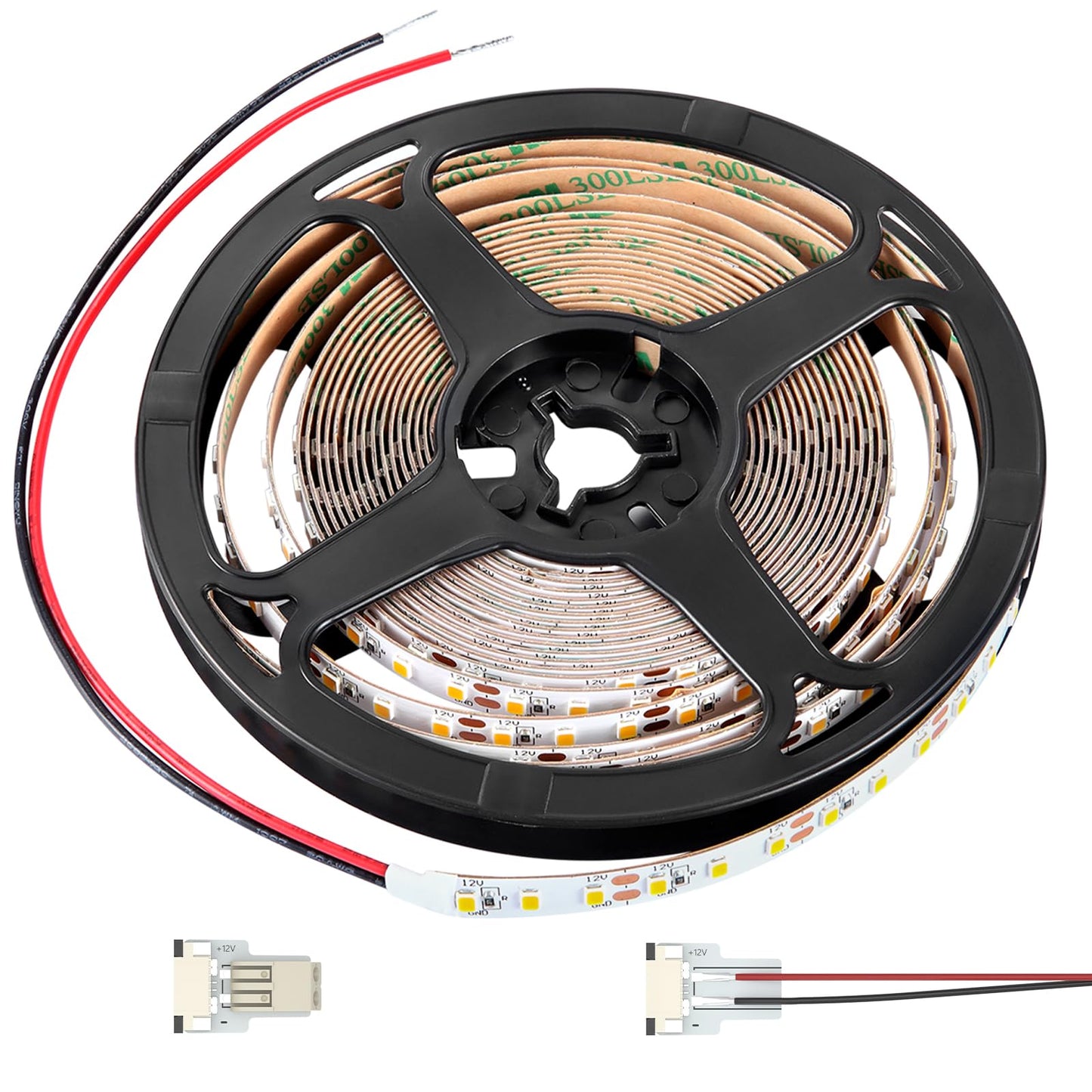 Obeaming RV Flexible LED Strip Light 12V Dimmable Tape Light 16.4 ft 600 LEDs 2000 Lumen Width 5/16” for Camper Van Motorhome Truck Trailer Interior Lighting, CRI 90+ Indoor Only (3000K)