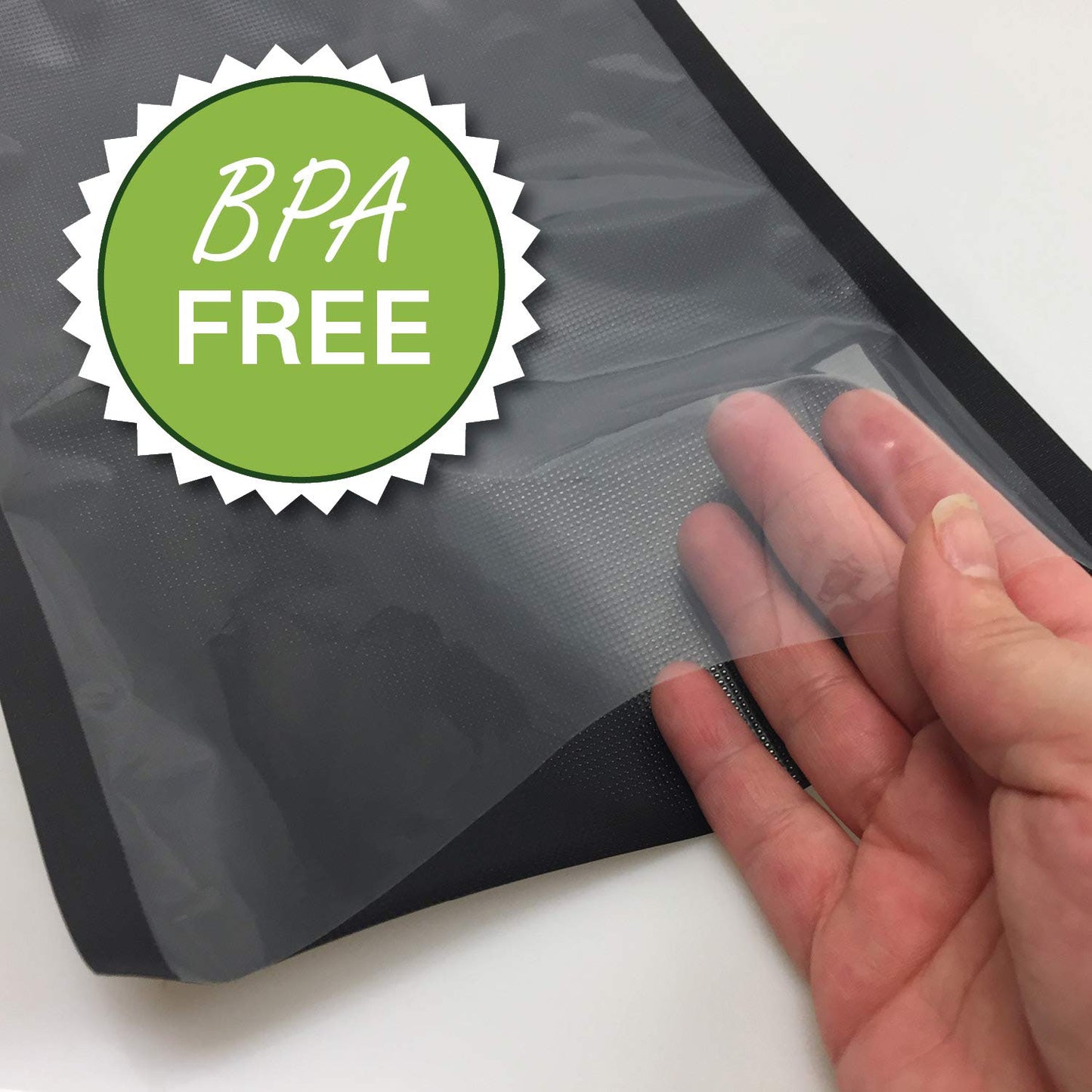 FoodVacBags Pint Zipper 6" X 10" Vacuum Seal Bags/Pouches - Black Back Clear Front (50 Count) - Resealable