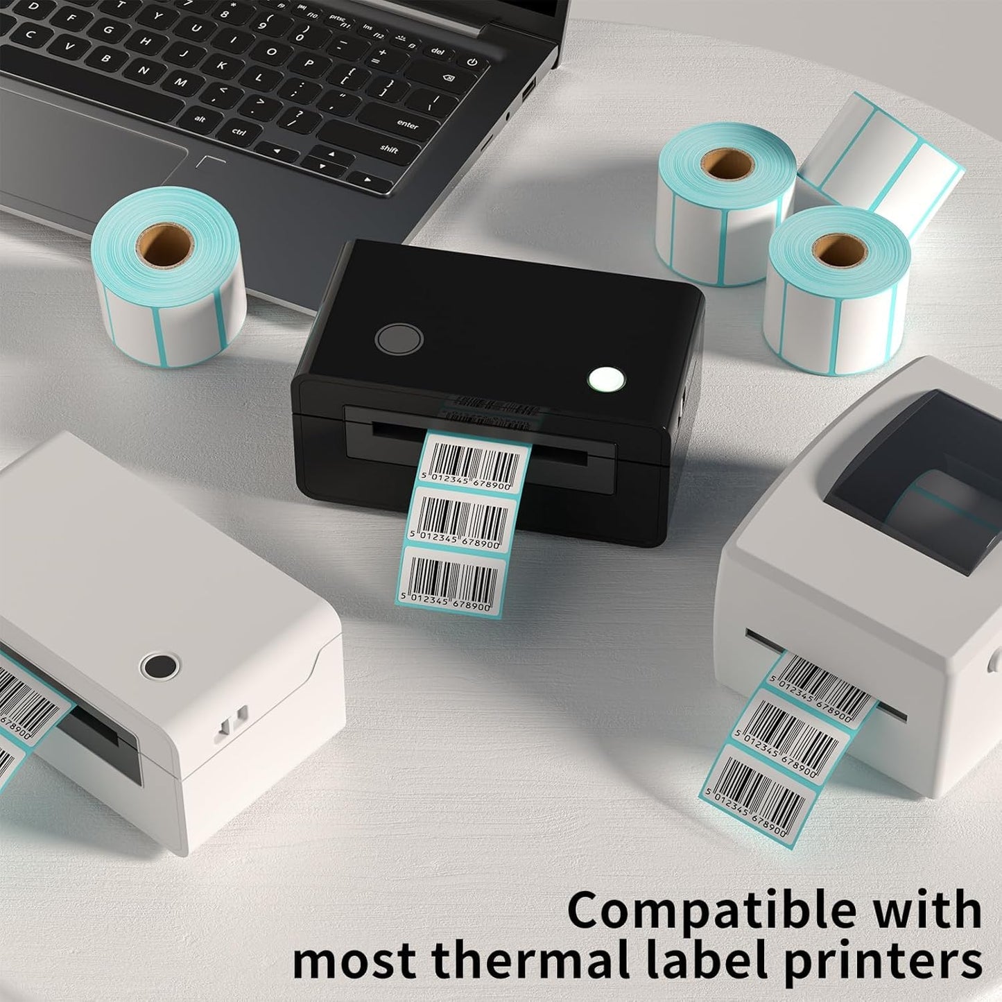 The-new-style 2 x 1 inch (51 x 25 mm) [10 Rolls, 10000 Labels] Thermal Label UPC Barcode & Multipurpose Labels Compatible with Zebra & Rollo Label Printer,Premium Adhesive & Perforated Size