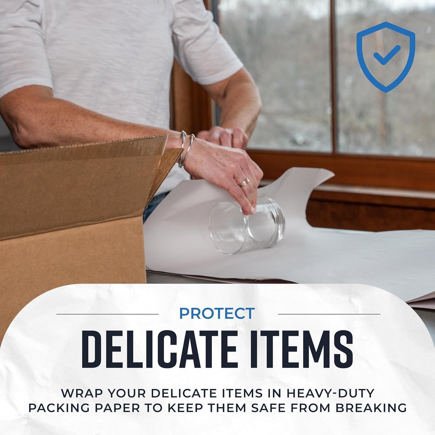 Bryco Goods Newsprint Packing Paper Sheets For Moving - 10lb - 320 Sheets of Newspaper Paper - Shipping Supplies - 27" x 17" - Wrapping and Protecting Fragile Items