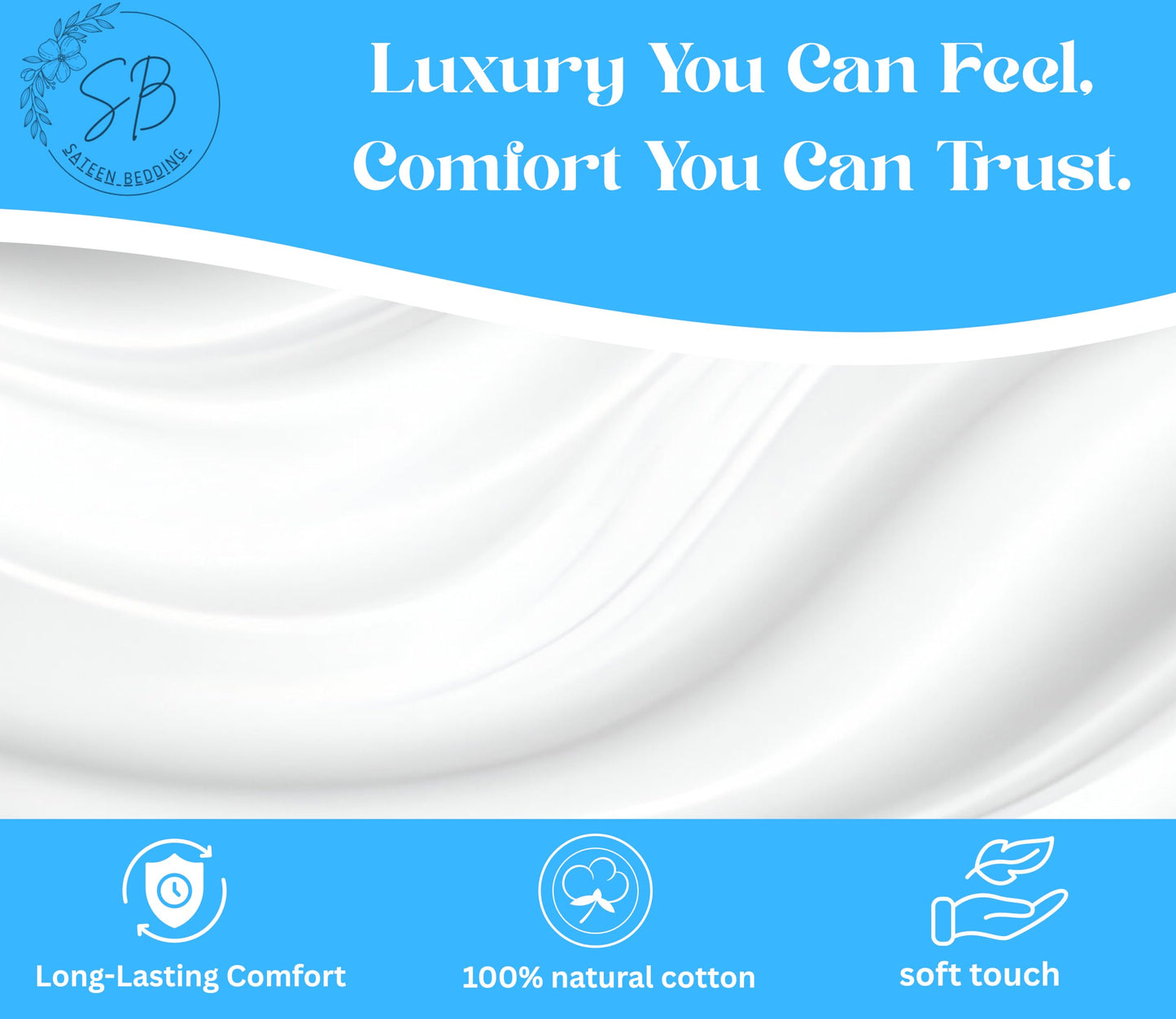 3 Piece Hospital Bed Sheet Set, 100% Egyptian Cotton 450 Thread Count, Soft and Comfy, Standard Size 36X80 Inch with 6 Inch Deep Pocket, White Stripe