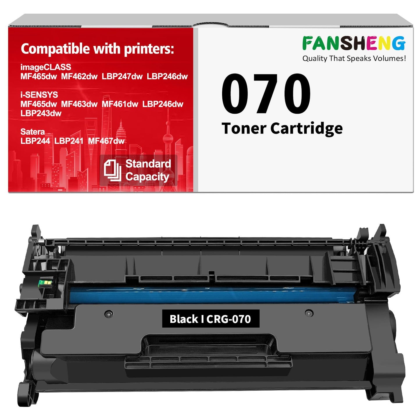 070 Toner Cartridge 5640C001 Replacement for Canon 070 070H Work with ImageCLASS MF460 MF462dw MF465dw LBP240 LBP246dw LBP247dw Printers High Capacity 3000Pages (Black x 1)