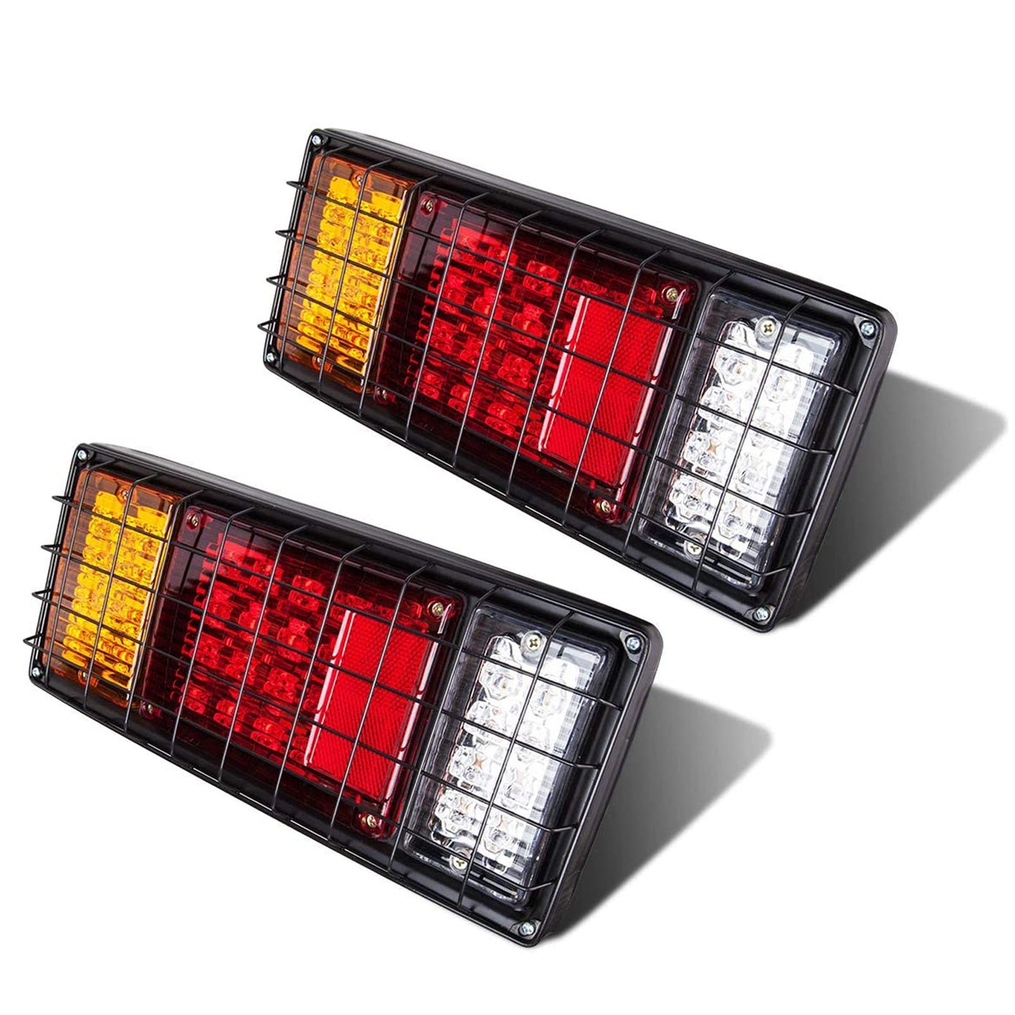 LIMICAR 40 LED Trailer Tail Lights Kit Waterproof, Truck Tail Lights with Reverse Turn Signal Brake Trailer Light Kit, Boat Trailer Lights For UTV UTE RV Camper Pickup (2 Pack)