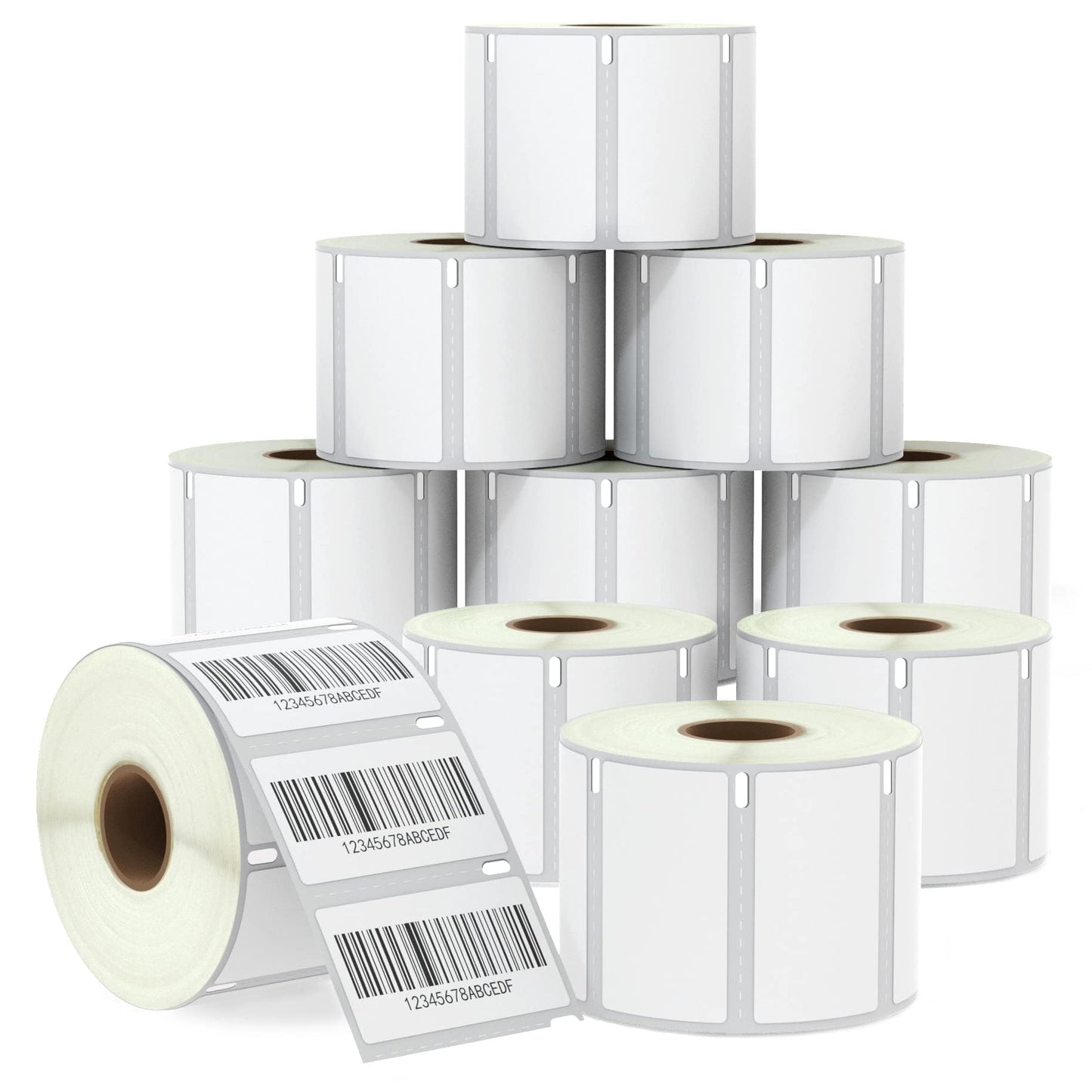 BETCKEY - Compatible DYMO 30334 (2-1/4" x 1-1/4") Multipurpose Barcode Labels, Perforated, Compatible with DYMO Labelwriter 450, 4XL, NOT FIT 550 & 5XL [10 Rolls/10000 Labels]