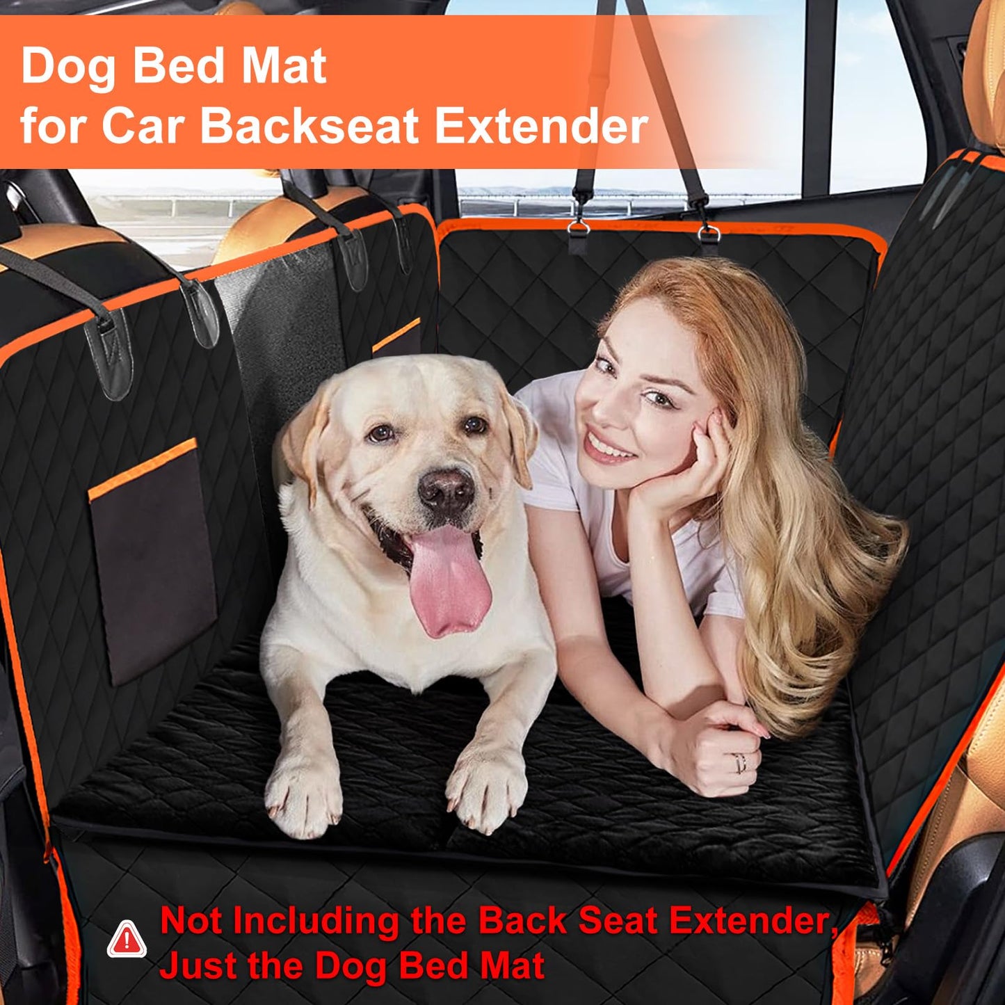 XUYEDOGLSH Dog Car Seat Cover and Back Seat Extender Custom Blankets,Suitable for Car Travel Dog Bed and Car Hammock Mat, Sofa Cushion, Comfortable Non-Slip Sole Design (Gray 51.2 * 23.6")