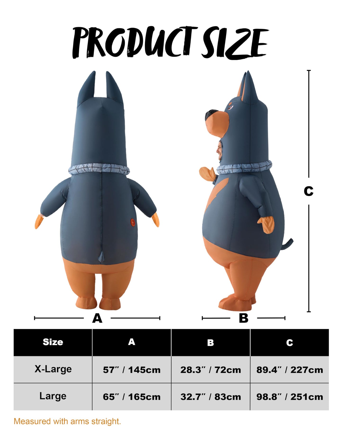 Spooktacular Creations Halloween Inflatable Costume, Full Body Dog Blow Up Outfit, Inflatable Suit for Themed Cosplay Parties