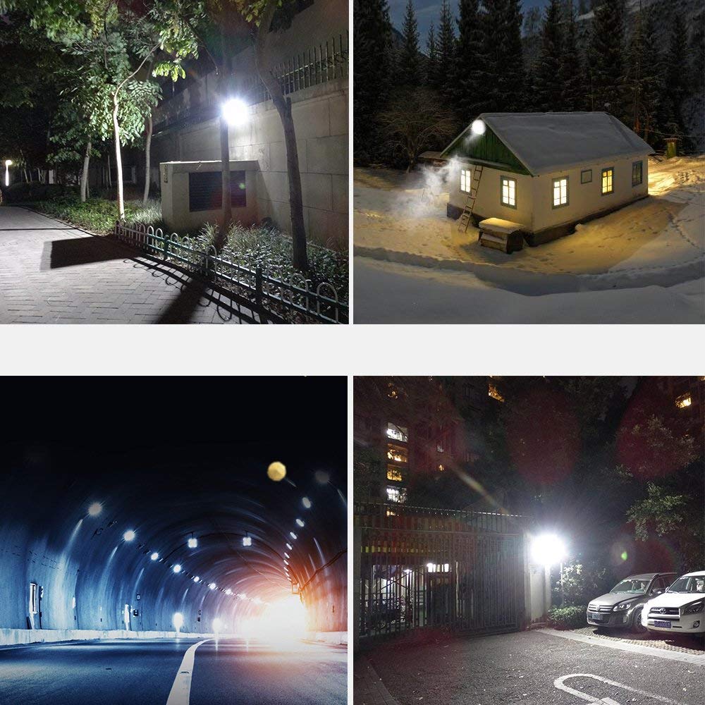 30W LED Super Bright Flood Security Work Lights,with ON/Off Switch,US-3 Plug,5 ft Cable,3600 Lumen 6000K Cool White IP66 Waterproof,Outdoor for Garage Garden Lawn Playground Yard,Yoke Mount,2 Pack