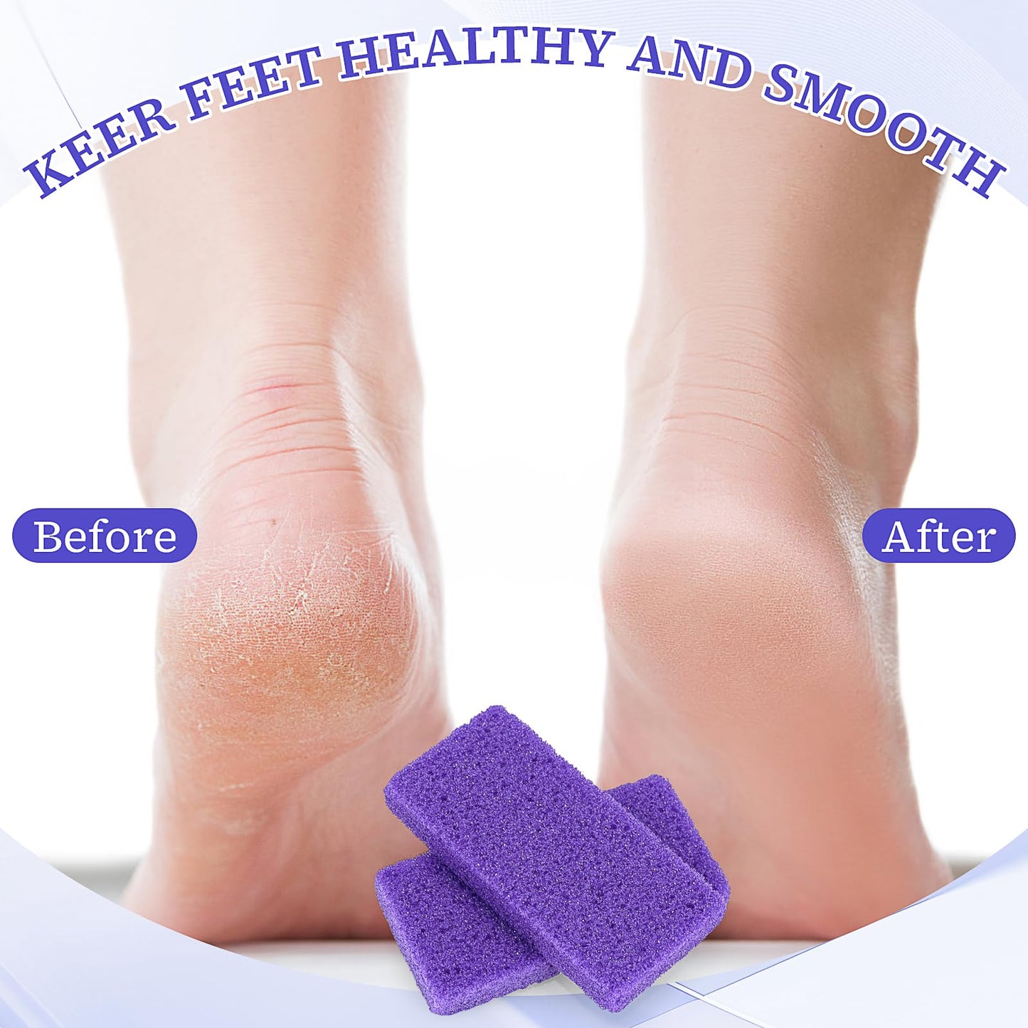 200 Pcs Pumice Stone Bulk, Disposable Foot Scrubber Pumice Pads Pedicure Pumice Stone Purple Pumice Sponge for Heel Cuticle Dead Skin Callus Remover Bath Spa 3.54 x 1.77 x 0.47 Inch