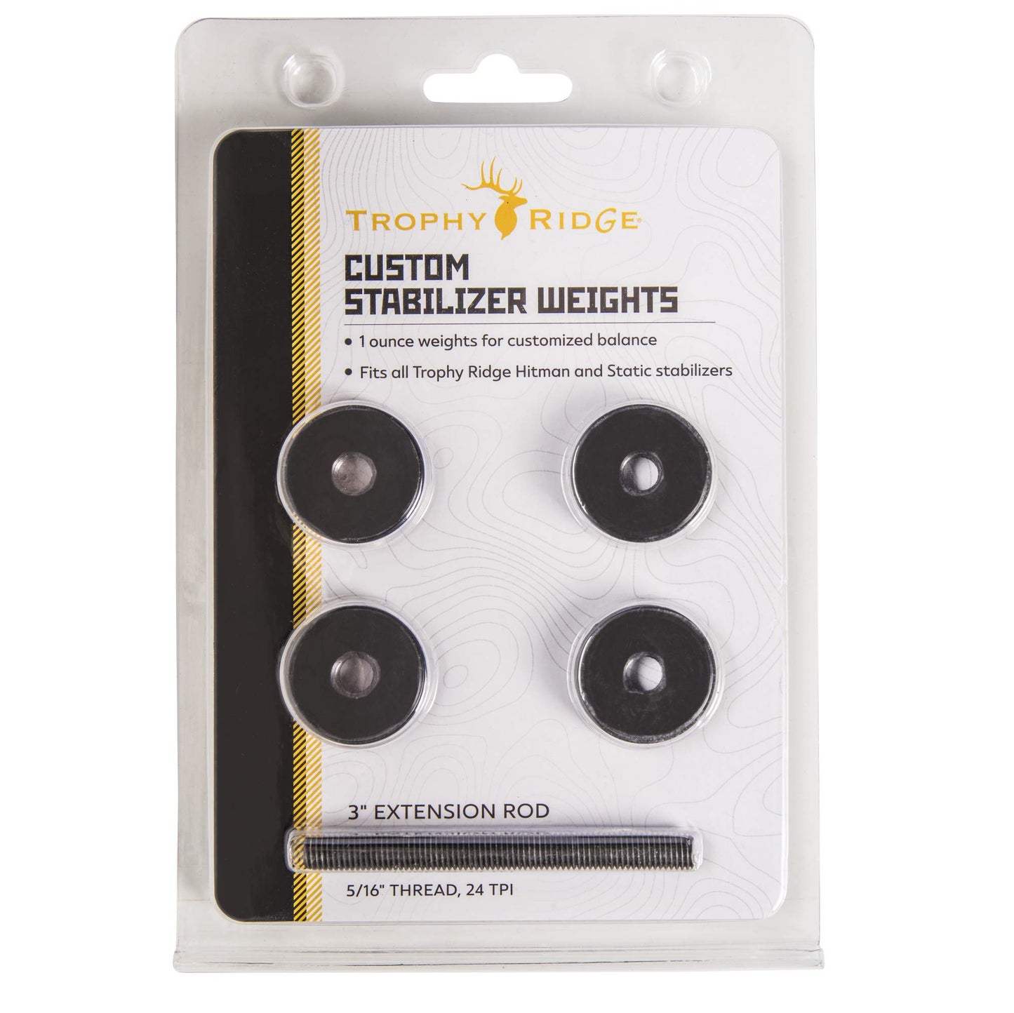 Trophy Ridge Custom Stabilizer Weight Set, Black