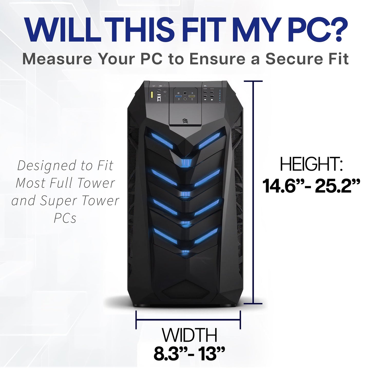 VIVO Large Under-Desk and Wall PC Mount, Computer Case Holder with 135° Swivel