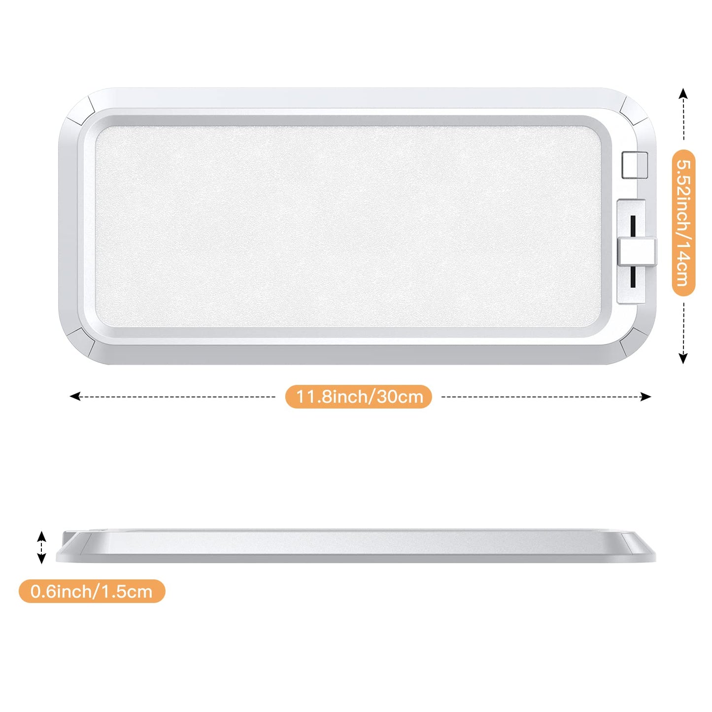 BlueFire 700LM RV LED Interior Lights, DC 10-30V 3000-6000K Dimmable Ceiling Dome Lights for Camper, LED RV Lighting Fixture with Dimmer Switch for Camper Motorhome Caravan Trailer Boat(2 Pack)