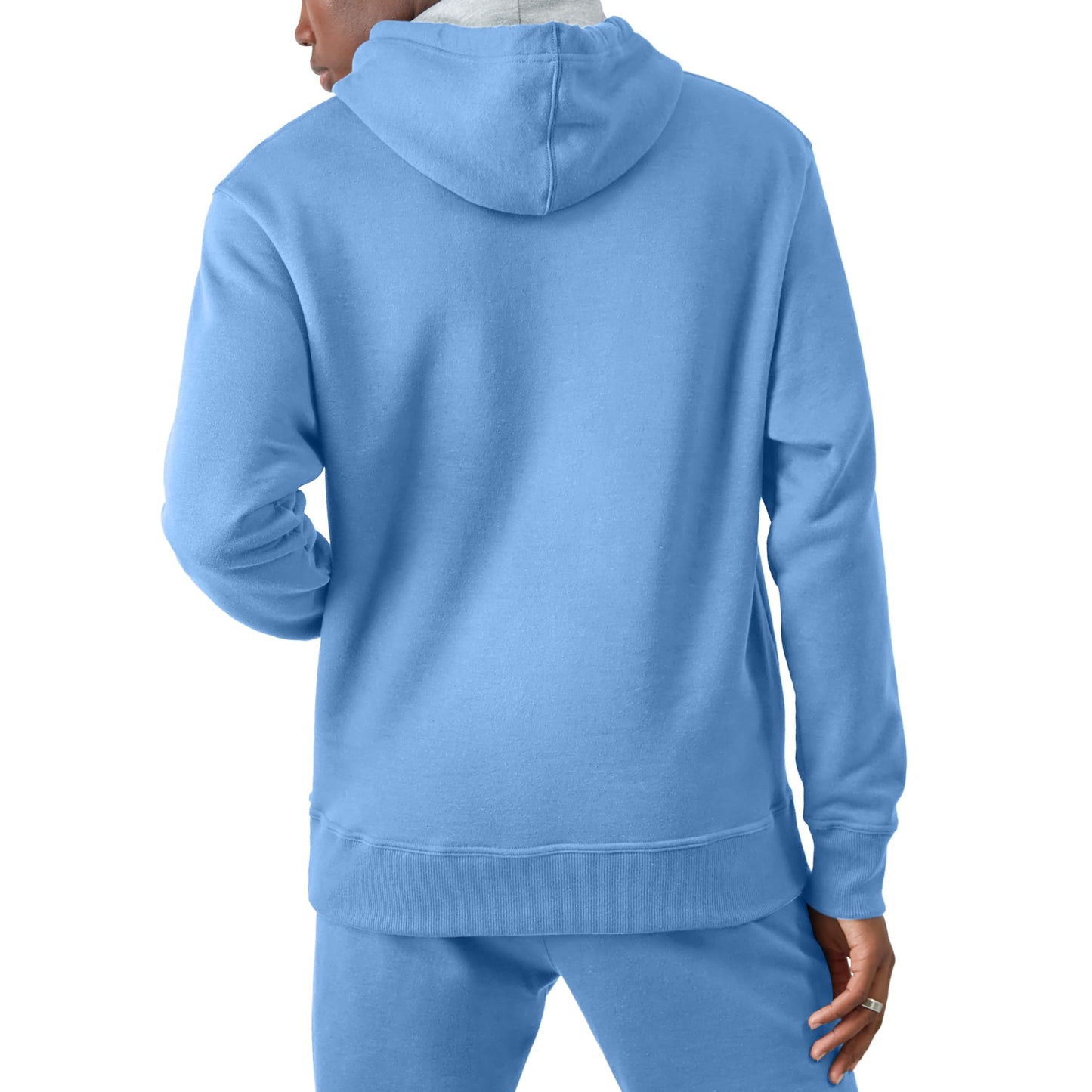 Champion Men's Pullover Fleece Hoodie, Midweight, C Logo (Reg. Or Big & Tall), Swiss Blue - C Logo, Small