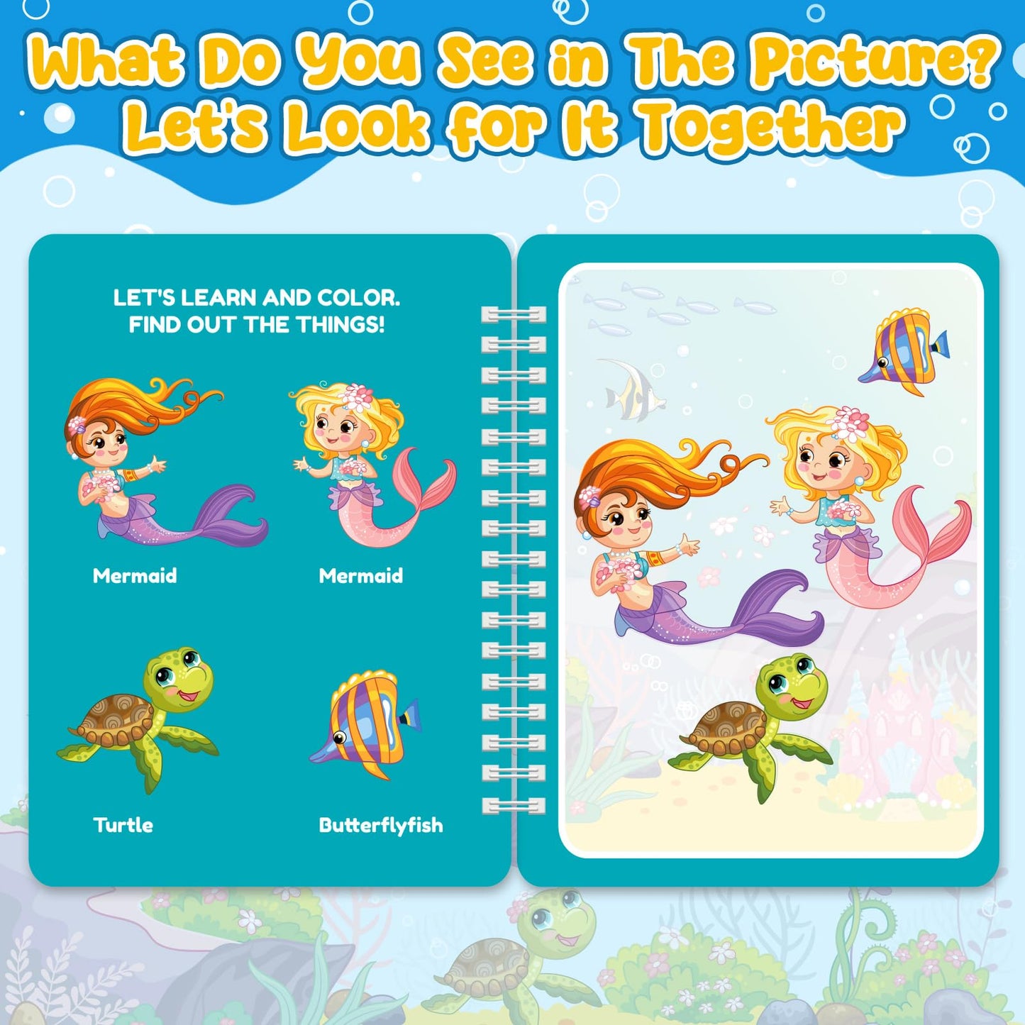 ZMLM 24 Water Painting Books for Toddlers - Reusable Water Coloring Book with Pen,Magic Paint with Doodle Books for 3 4 5 6 7 8 Years Old Drawing Set Travel Toys Gift for Girl Boy (Classic)