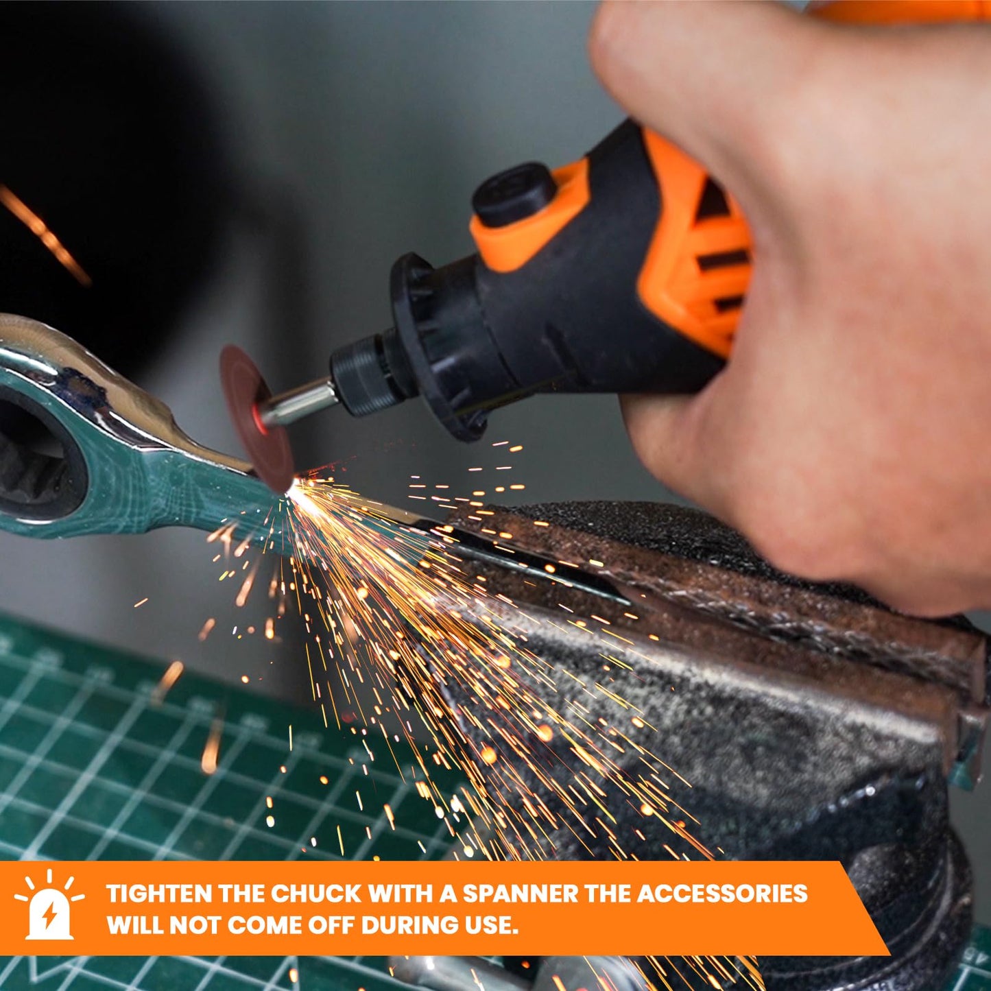 HARDELL Rotary Tool Kit - 180W Corded Power Rotary Tool 6 Variable Speeds with 61 Accessories, 8000-35000RPM, for Sanding, Polishing, Cutting, Engraving,Carving, DIY Crafts