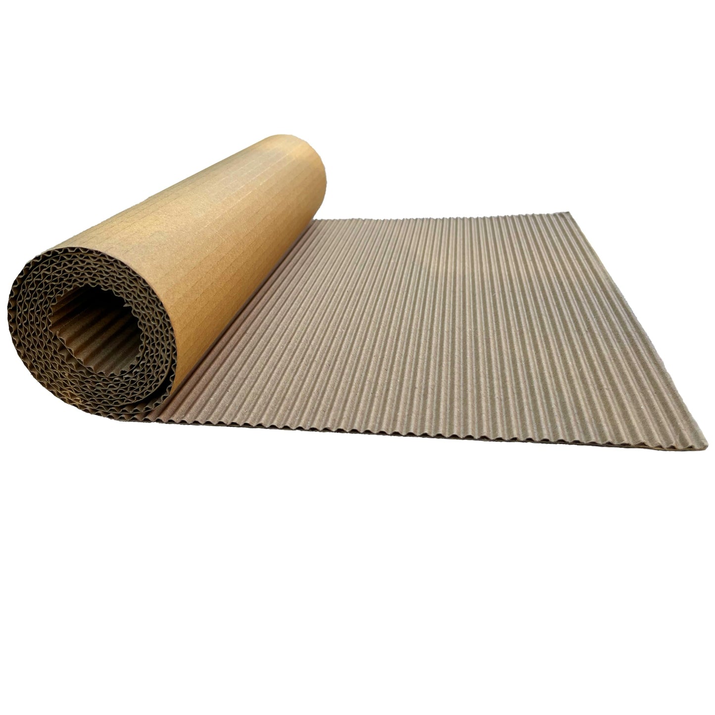 14 x 144in Brown Single Face Corrugated B Flute Cardboard Roll ，Shipping Roll Paper Corrugated Wrap for Packing, Storage, Shipping, DIY(2rolls Each roll14x 72in)
