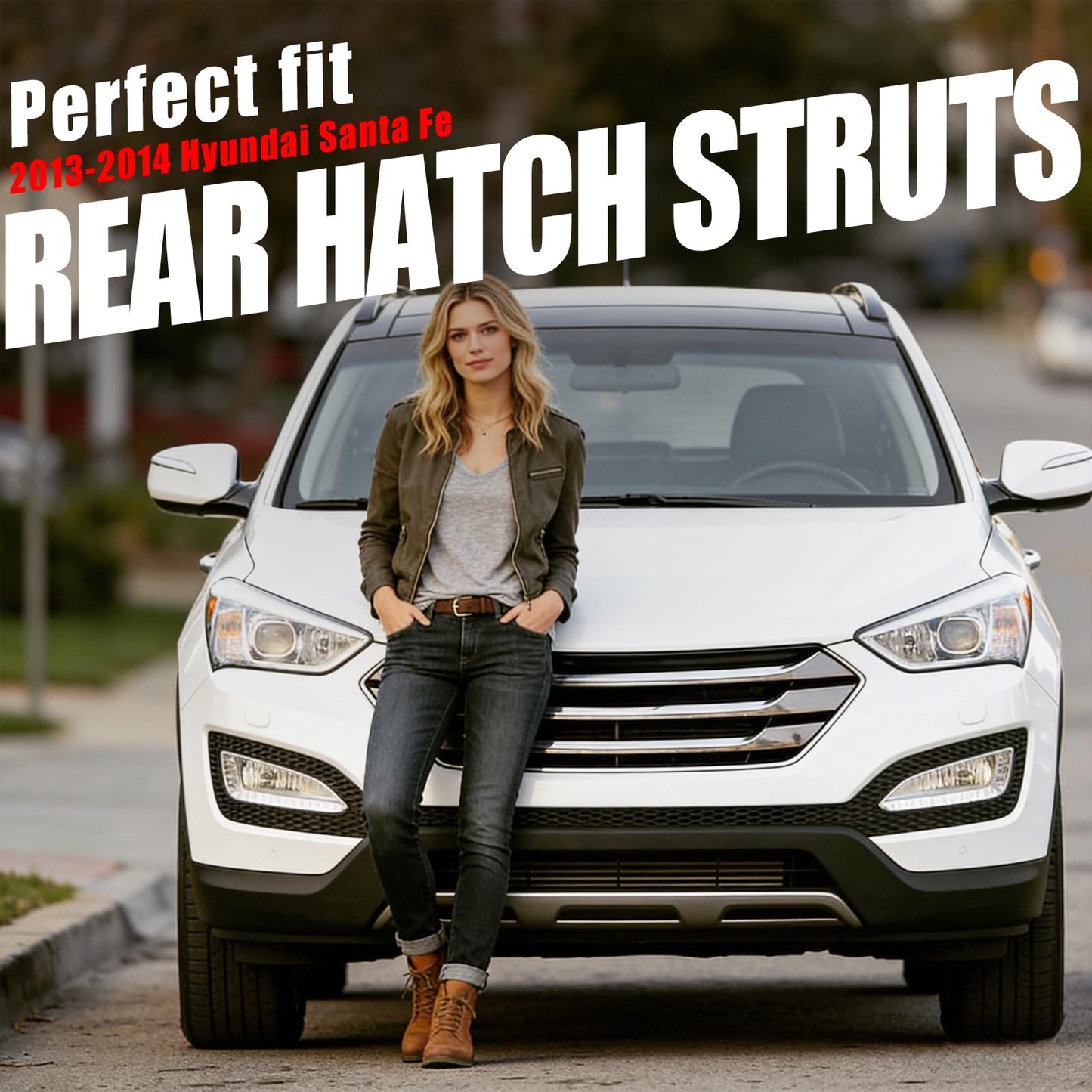 Vepagoo PM3316 Rear Hatch Liftgate for 2013 2014 Hyundai Santa Fe Sport Lift Supports Trunk Gas Struts Shocks Spring