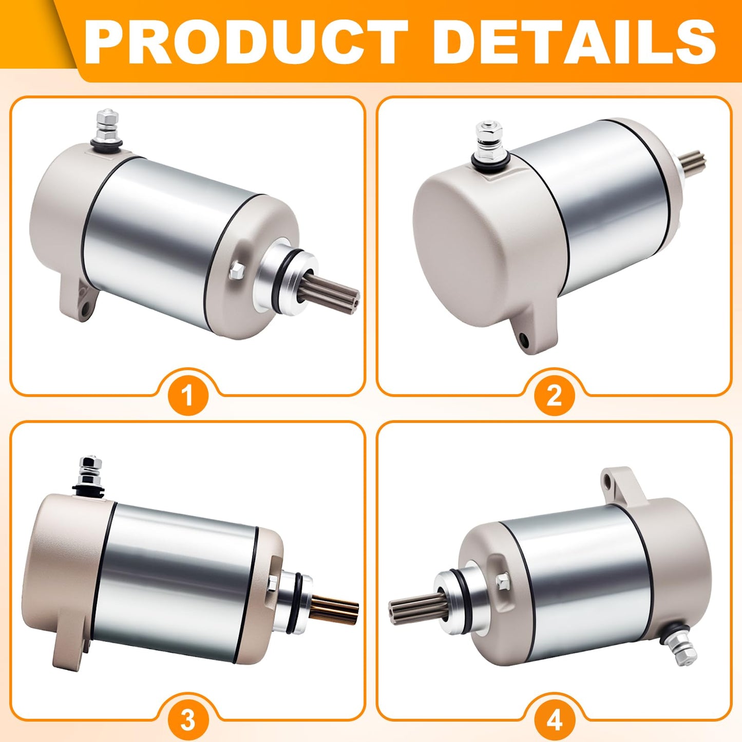 Starter Motor Replacement for Honda 350 FourTrax 4x4 2x4 ES S Rancher TRX350 FE/FM/TE/TM 2000-2006# 31200-HN5-671/31200-HN5-A81 / 31200-HN5-M01