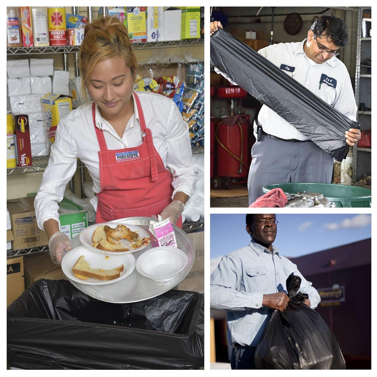 Aluf Plastics RL-3036XH T-Tough Roll Pack Low Density Repro Blend Star Seal Coreless Rolls Bag, 20-30 Gallon Capacity, 36" Length x 30" Width, XH Strength, Black (Pack of 100)