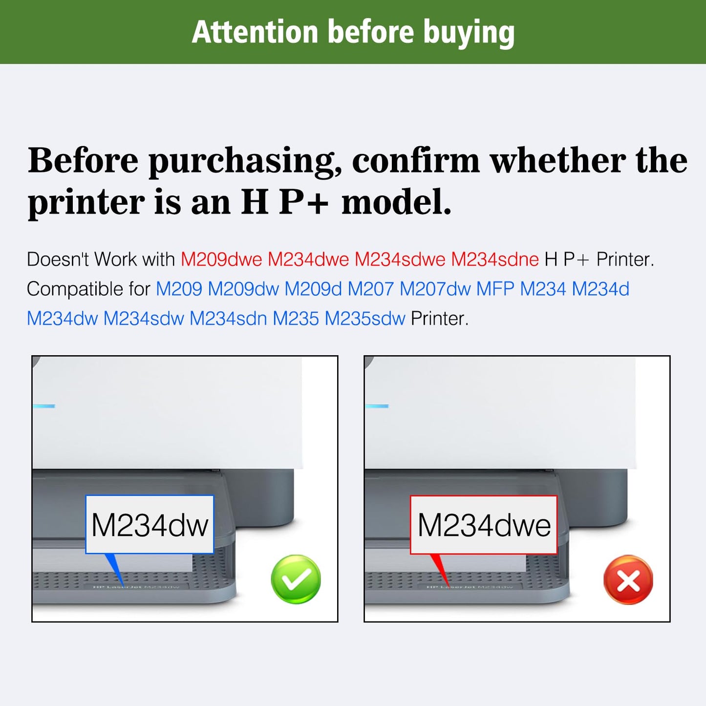 [with CHIP] 134X W1340X (134A W1340A) Compatible Toner Cartridge Black High Yield 2400 Pages GREENPRINT for H P MFP M234 M234dw M234sdw M234sdn M207dw M209 M209d M209dw, Doesn't Work with H P+ Printer
