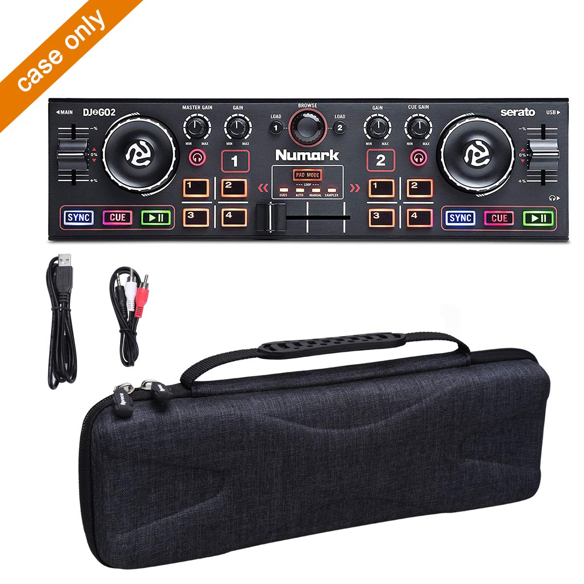 Aproca Hard Carrying Travel Case for Numark DJ2GO2 Pocket DJ Controller