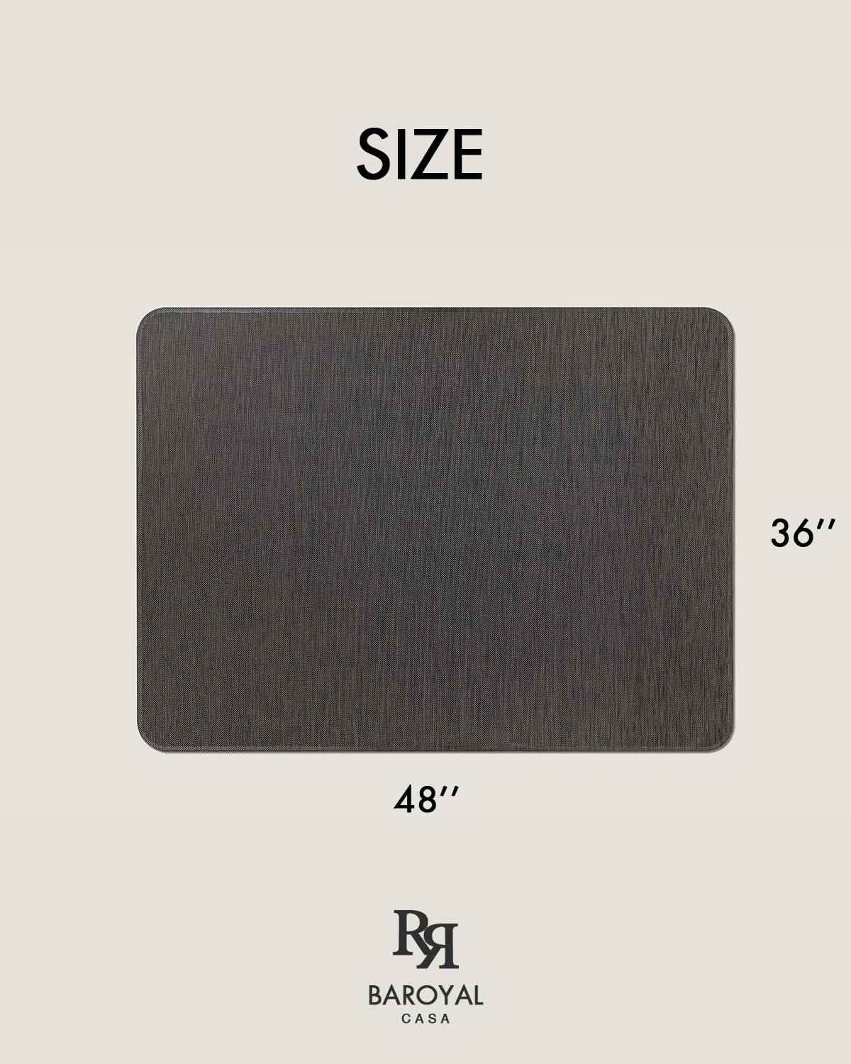 Office Chair Mat for Hardwood Floor Under Desk Computer Rolling Chair Mat for Wood/Tile Floor Non-Slip Heavy Duty PVC Plastic Hard Floor Protector 36" x 48" (Espresso)