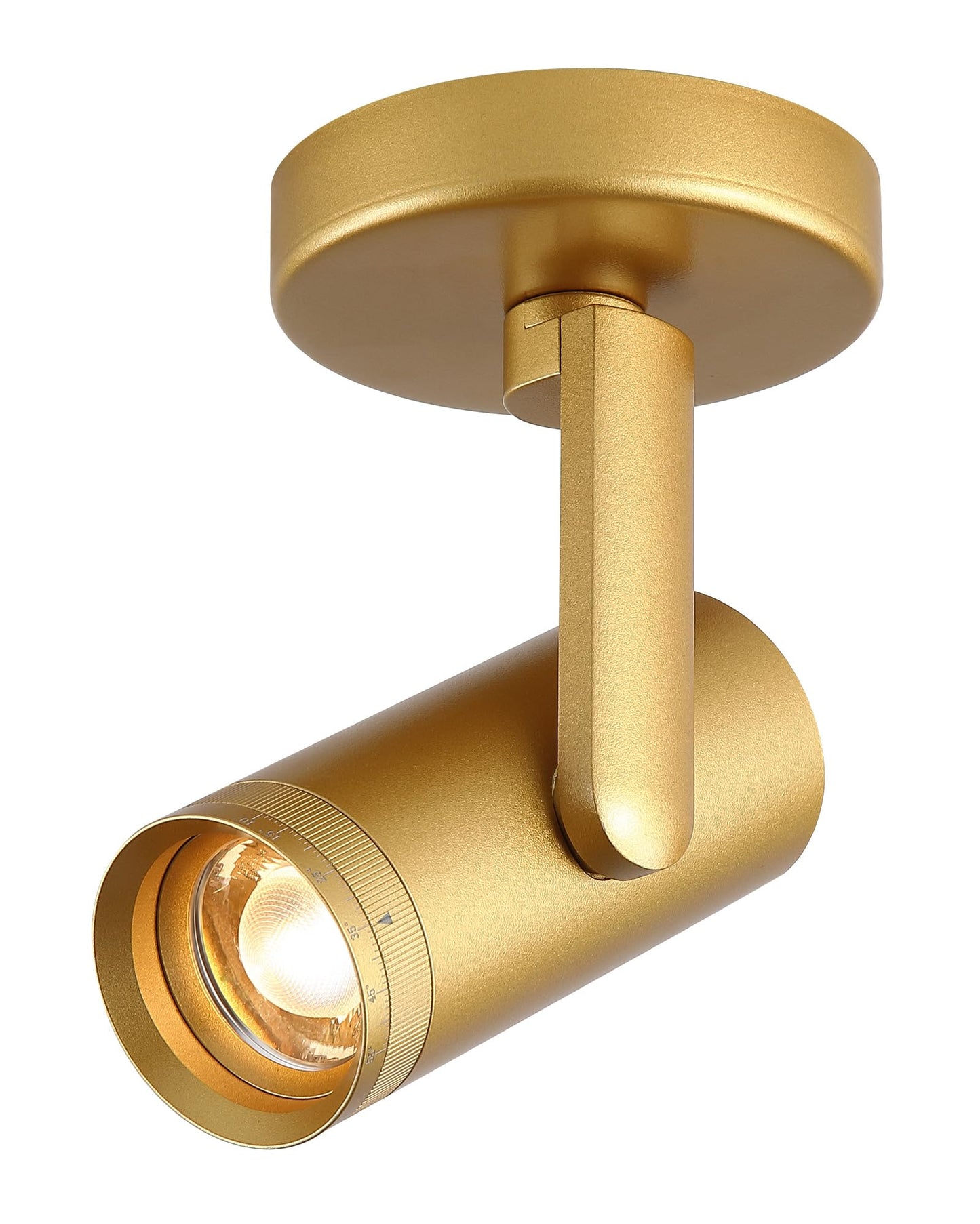Opulux 12W LED Dimmable Zoomable Ceiling Spotlight Indoor – Adjustable Surface Mount Accent Light for Corridor, Living Room, Plants & Painting | Warm White 3000K CRI 97, Flicker-Free, Gold