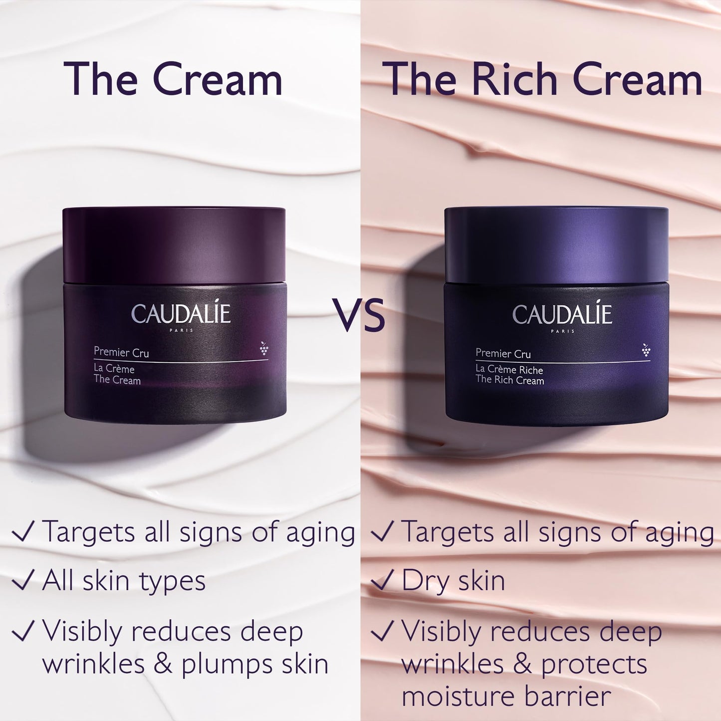 Caudalie Premier Cru The Rich Cream, Skin Barrier Repairing Rich Moisturizer with Ceramides, Refill Pod - 50 mL