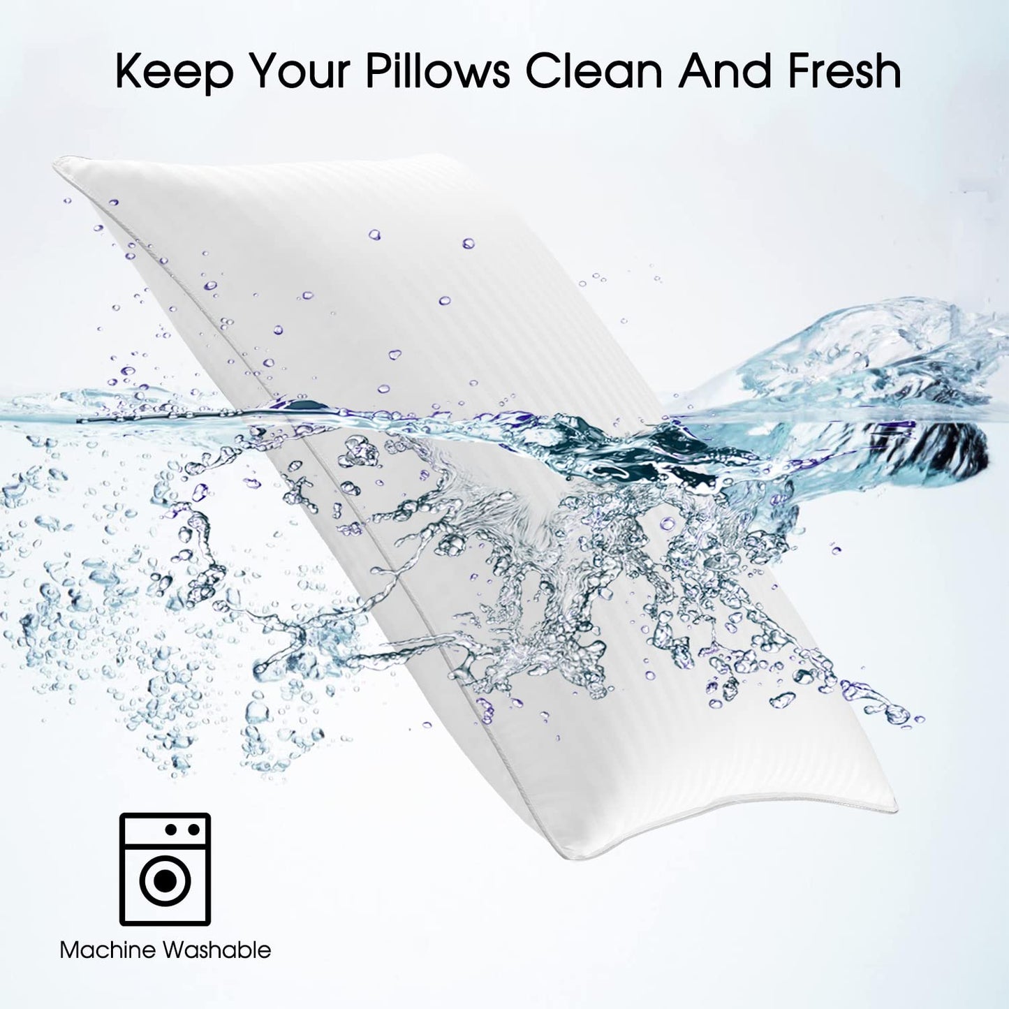 Basic Beyond Down Alternative Bed Pillows King Size - 2 Pack Hotel Collection Hypoallergenic Super Soft Pillow for Sleeping with Bamboo Materials Fill, 20x36