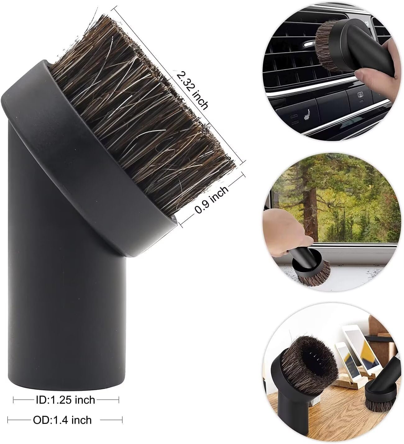 15 Pcs Universal Vacuum Attachments & Brushes for Shop Vac Accessories - 2 1/2" to 1 1/4" Hose Adapter, 1 7/8" to 1" Vacuum Hose Adapter, 1 1/4" for Shop Vac Cleaner Attachments