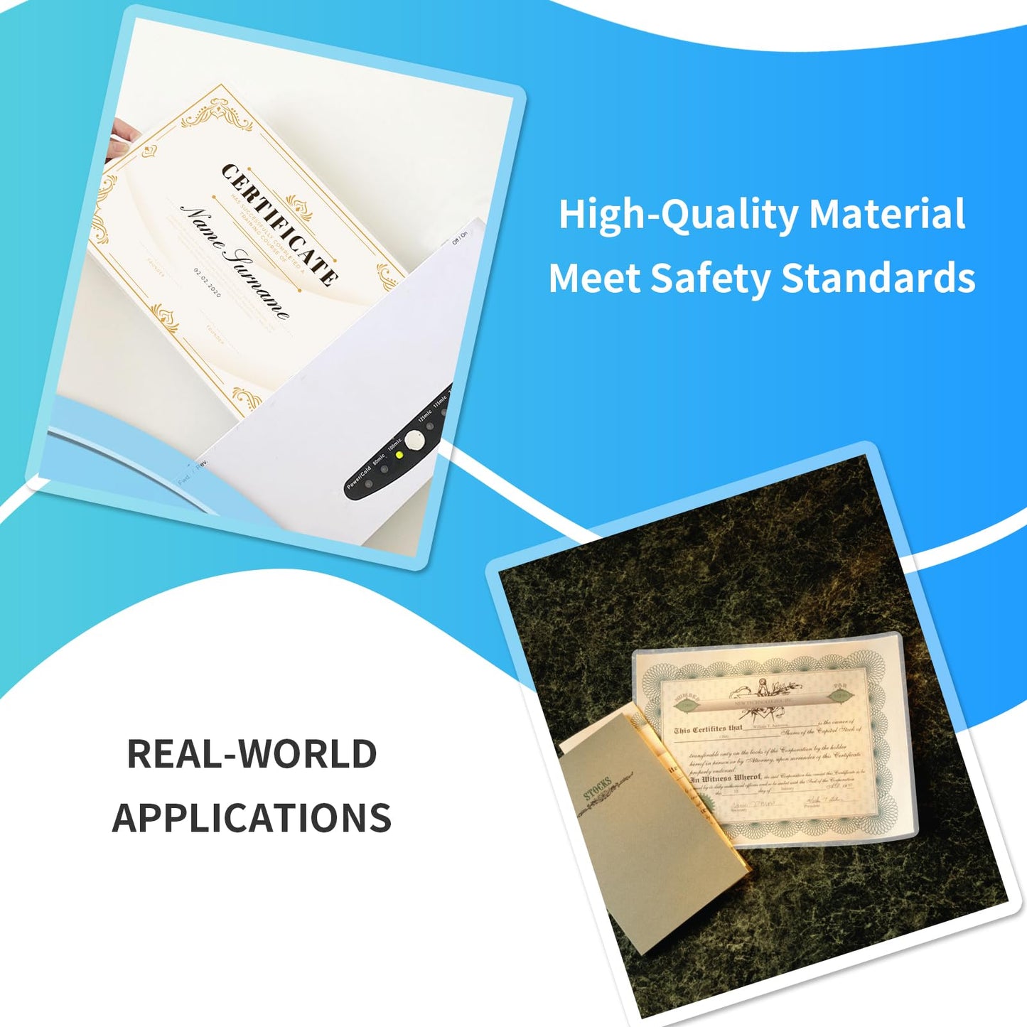 Laminating Sheets,500 Pack Thermal Laminating Pouches Holds 8.5 x 11 Inch,3 Mil Clear Laminator Paper 9 x 11.5 Inch, Letter Size, for Education,Documents, Certificate...
