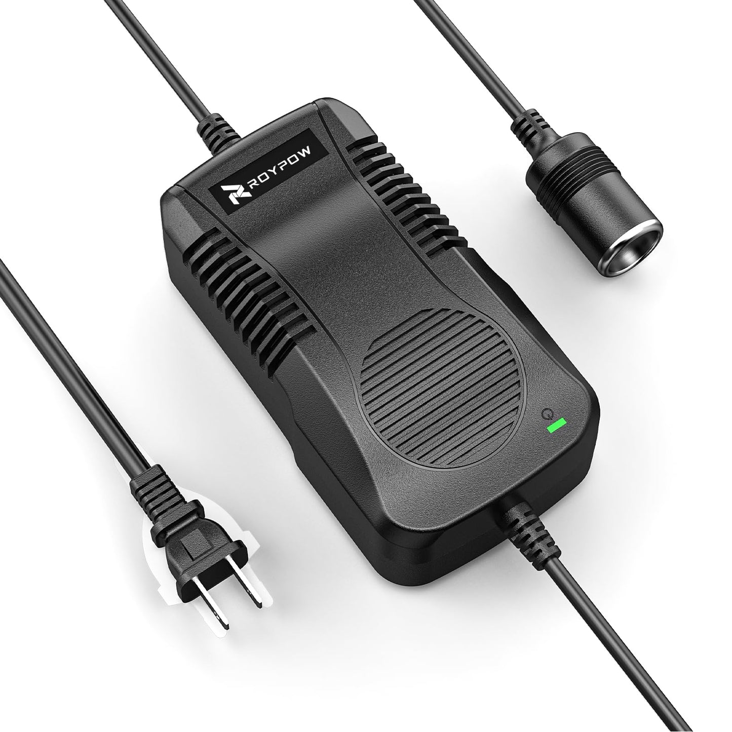 AC to DC Converter, RoyPow 180W (Max 200W) 15A 100V~120V to 12V Car Cigarette Lighter Socket AC/DC Power Supply Adapter, 120V/110V to 12V Converter, Transformer for Inflator, Car Refrigerator