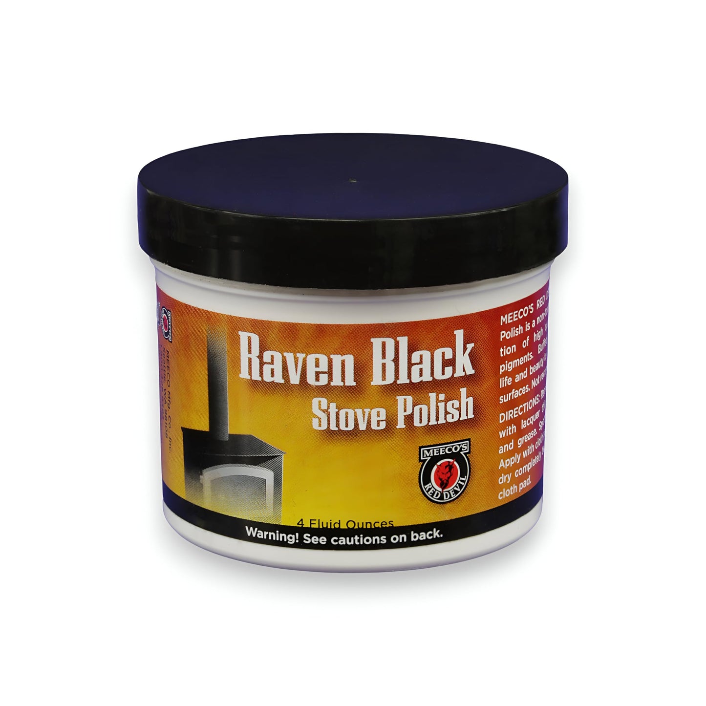 MEECO'S RED DEVIL 4oz Black Stove Polish