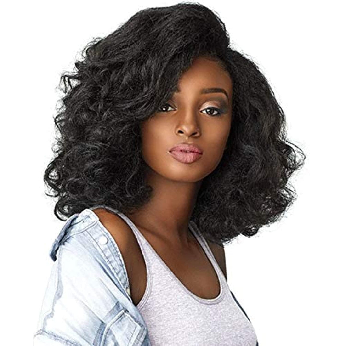 Sensationnel Synthetic Instant Weave Curls Kinks&Co Half Wig - BOSS LADY (1B Off Black)
